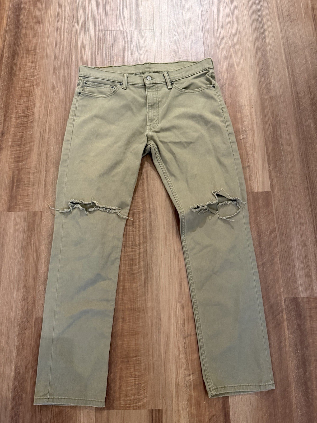 Levi Strauss & Co 511 Jeans 36×32 Olive Jeans Ripped