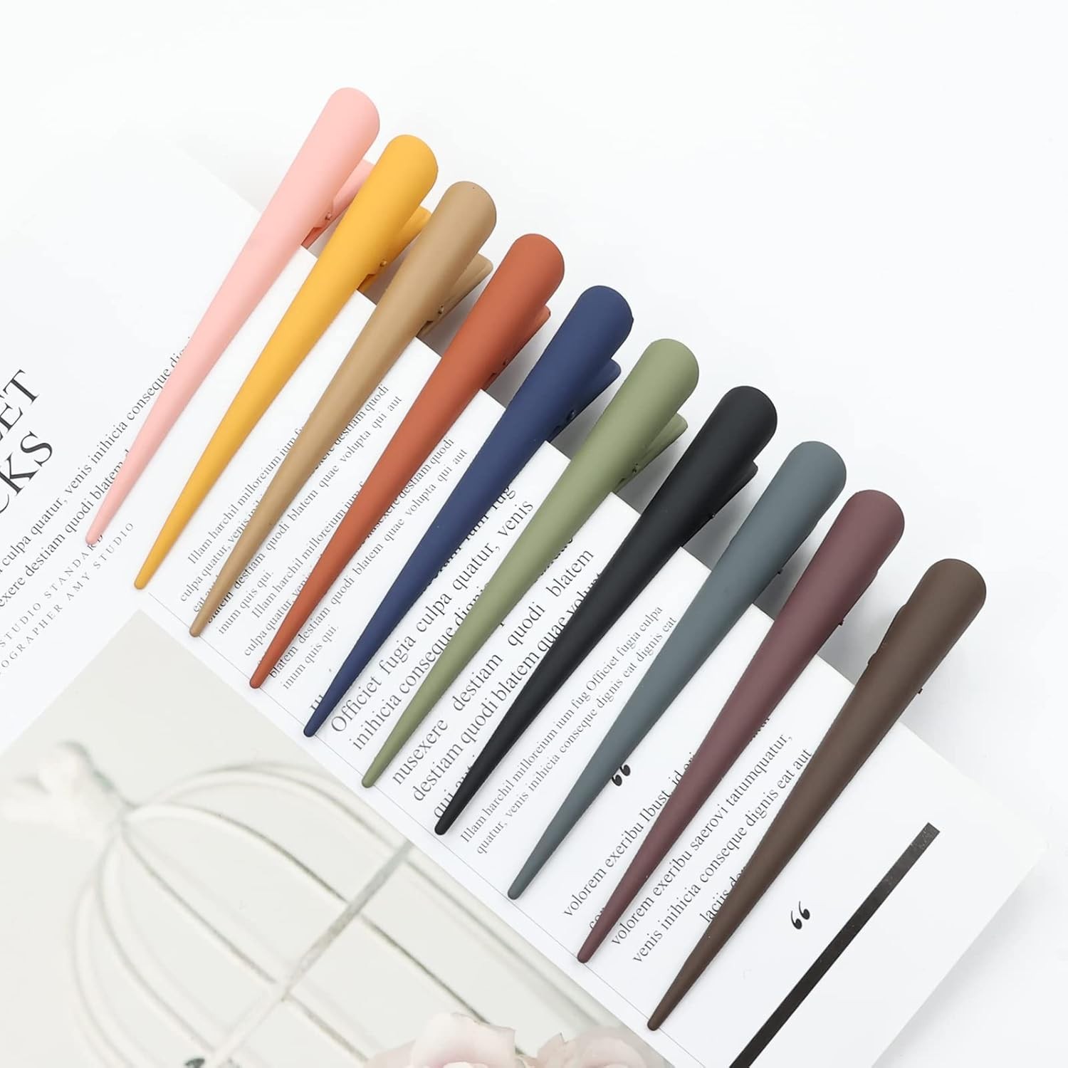 Long 4.7 Inch Plastic Alligator Hair Clips 10 Pcs Stylish Hair Accessories for