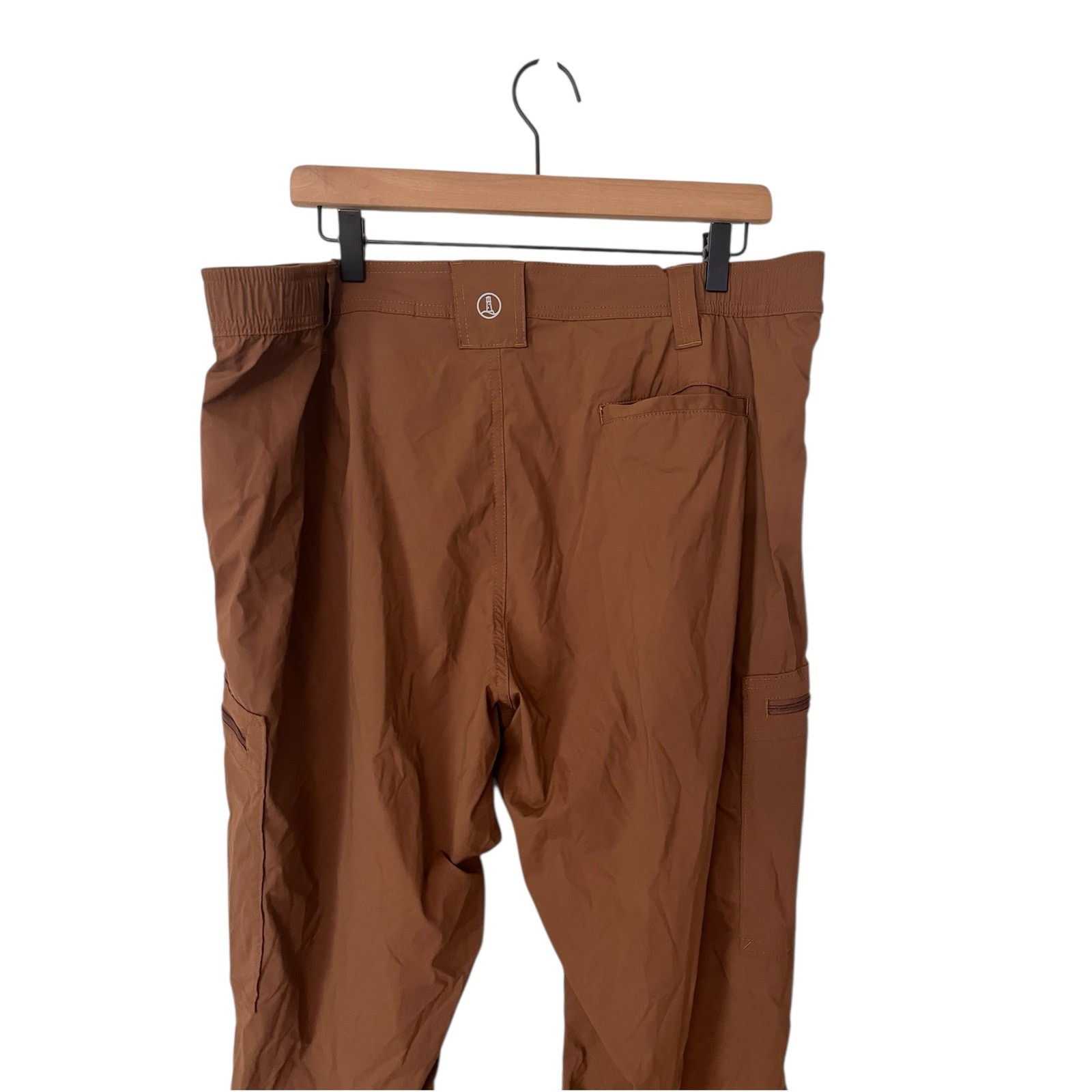 Lands End Mens Brown Nylon Blend Cargo Pants Size 38 Camping Outdoor Gorpcore