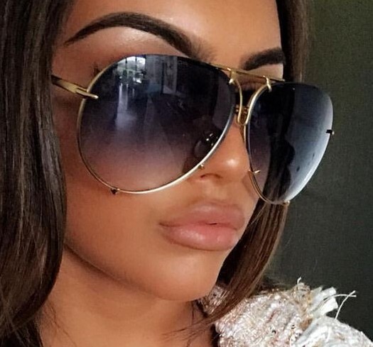 Aviator Super Poshe GRADIENT Twirl Metal Design Frames MEN Sunglasses Gafas SHAD