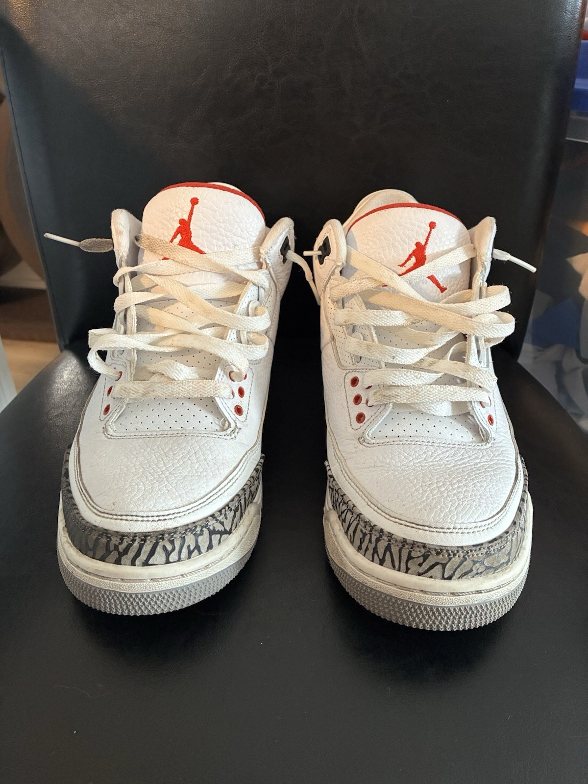 Jordan Air Jordan 3 Retro Fire Red 2013 Men’s White/Red/Gray Elephant Print