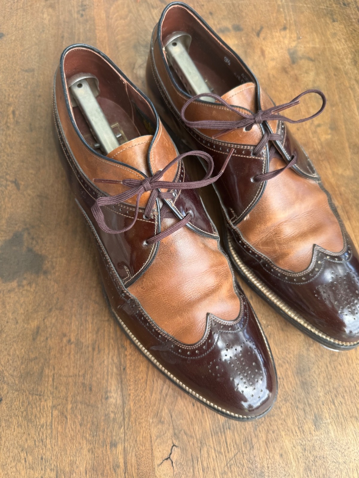 Stacy Adams Mens 9.5 Spectator Professional Tap Shoes Selva Staccato