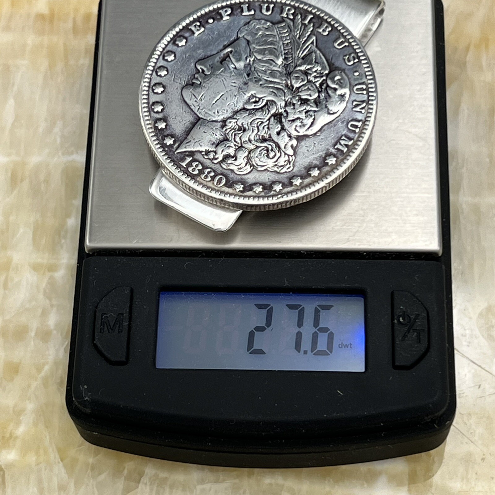 New Sterling Silver .925 Credit Card Money Clip Wallet 90% Silver Morgan Dollar