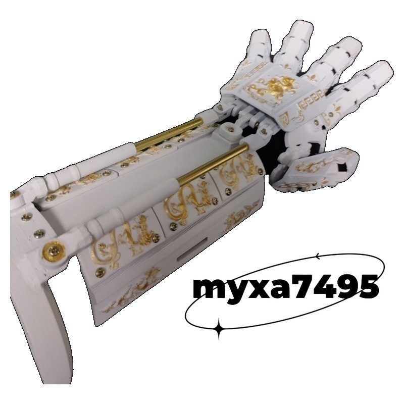 Cyberpunk Mechanical Wearable Hand Armor Tactical Gloves Cosplay Props Gift New