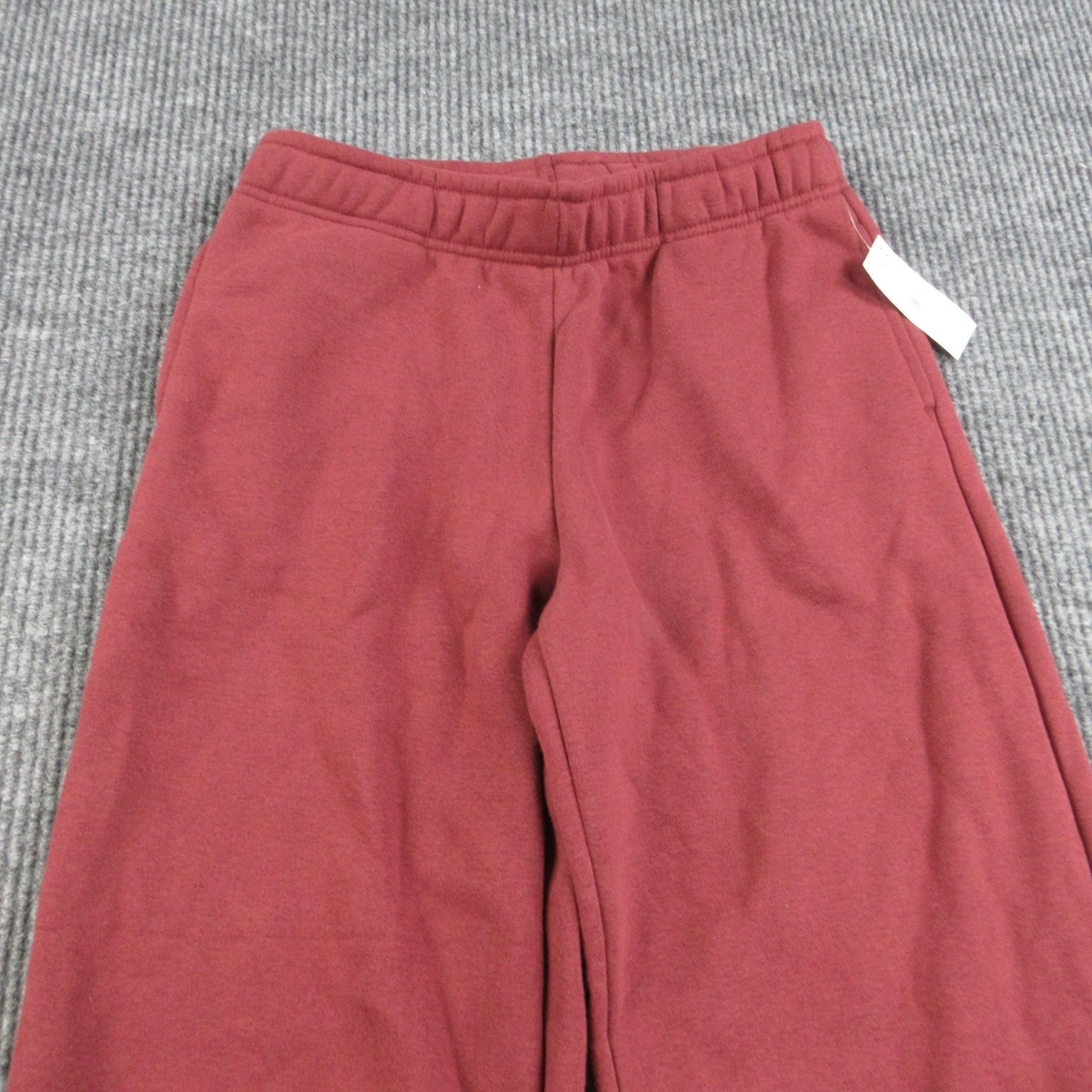 Pacsun Pants Womens S Red Flared Fleece Sweatpants Elastic Waist 28×31* NWT