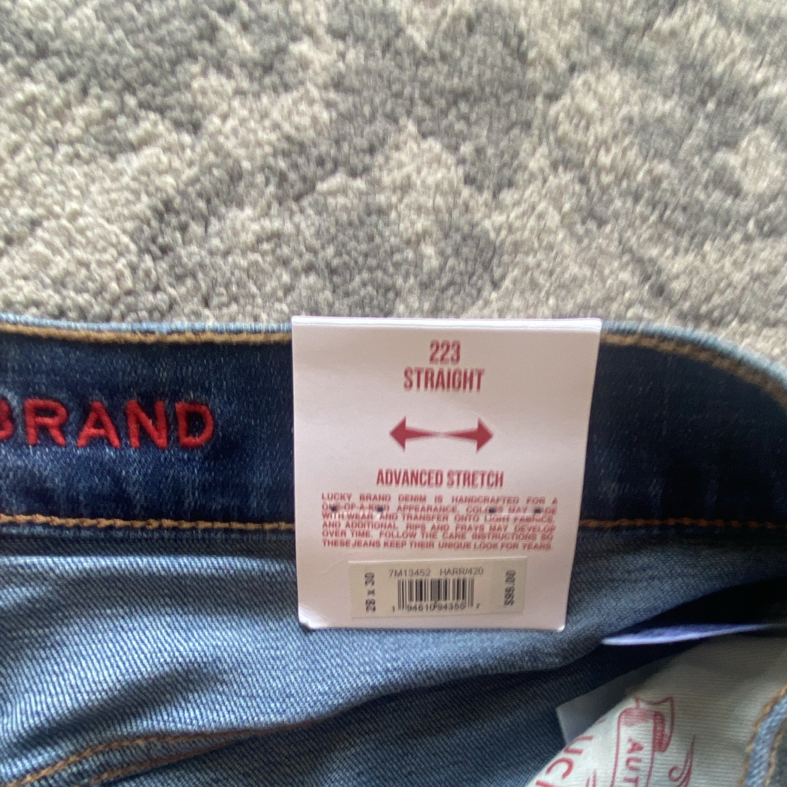 Lucky Brand CoolMax All Season Straight Fit Stretch Blue Jeans 5-Pocket NWT