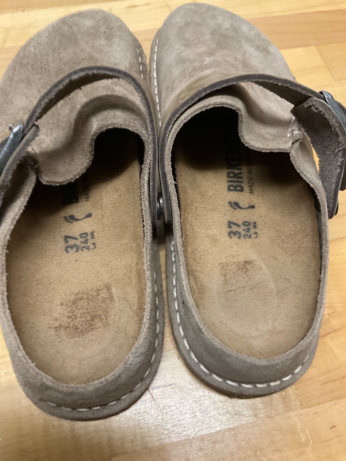 Birkenstock Lutry Premium Suede Leather Clogs Size 37 N Womens 6 NEW *read