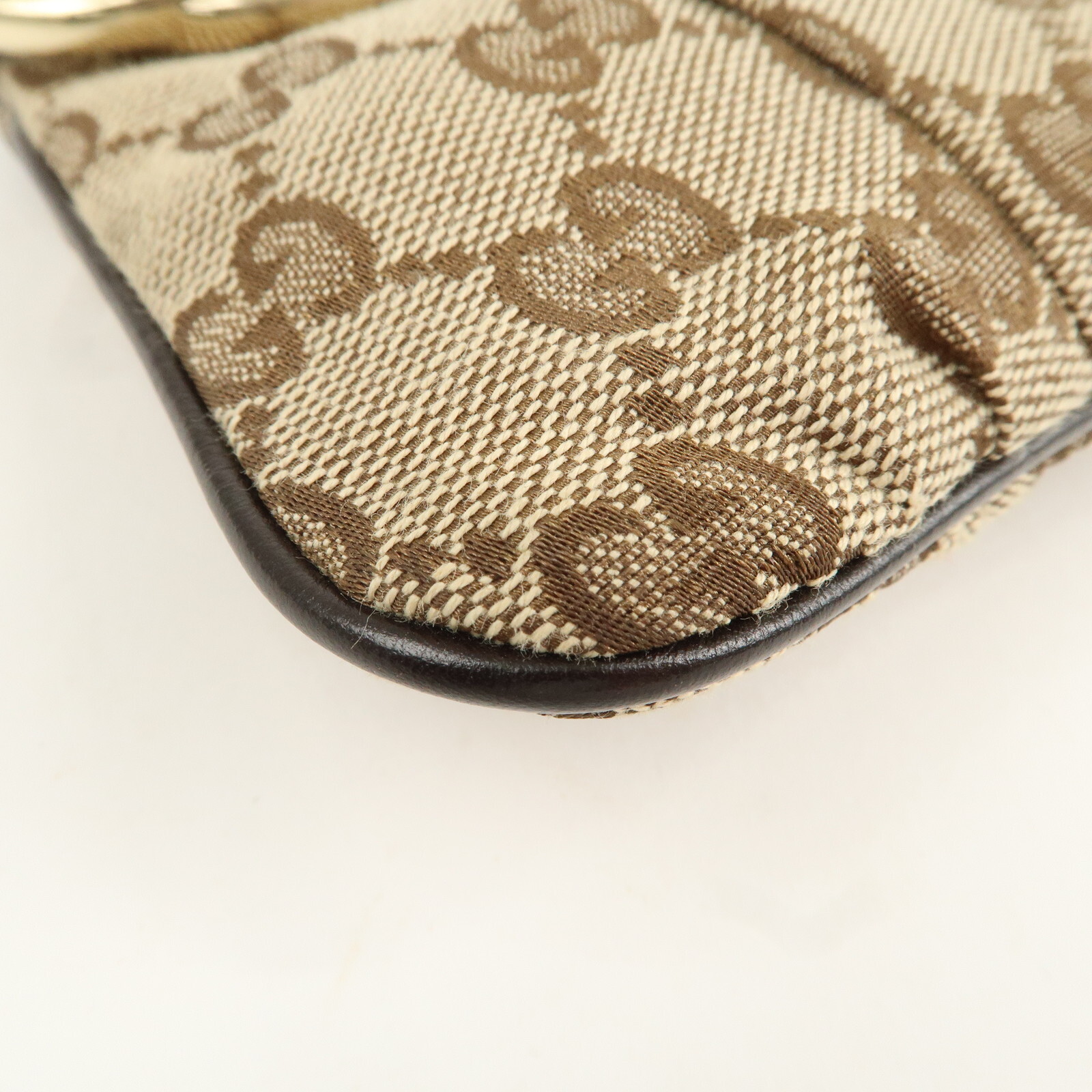 GUCCI Interlocking G GG Shoulder Bag Canvas Leather 212216 Auth Used