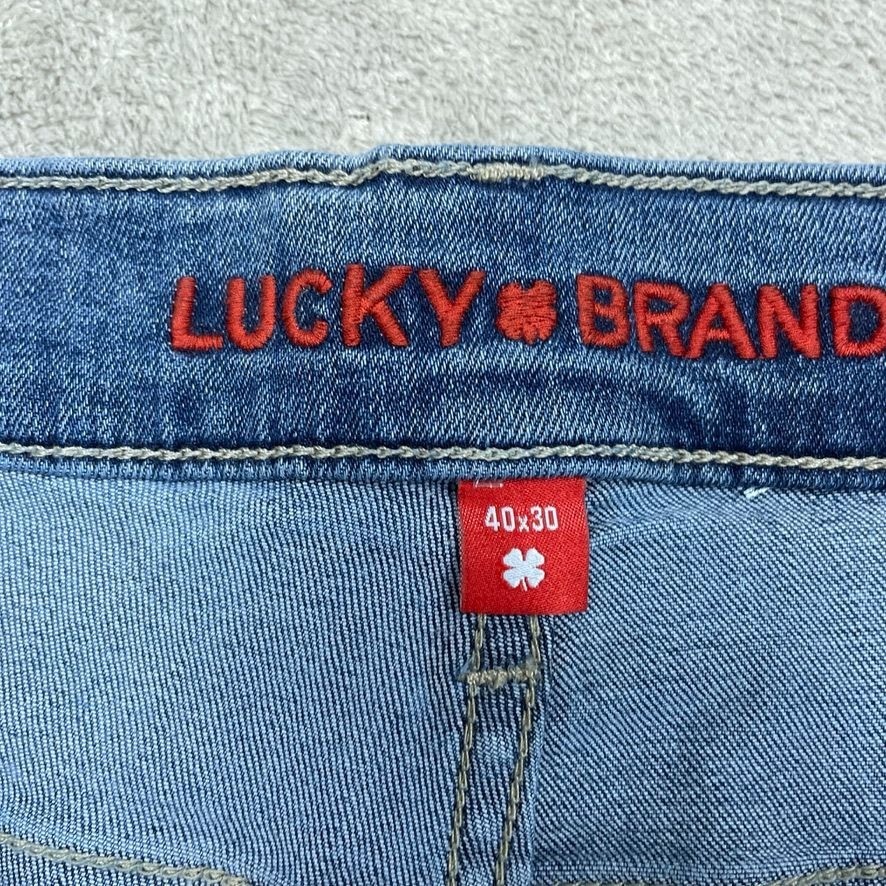 Lucky Brand 223 Straight Fit Jeans Mens 40×30 Stretch Denim Light Blue 6846