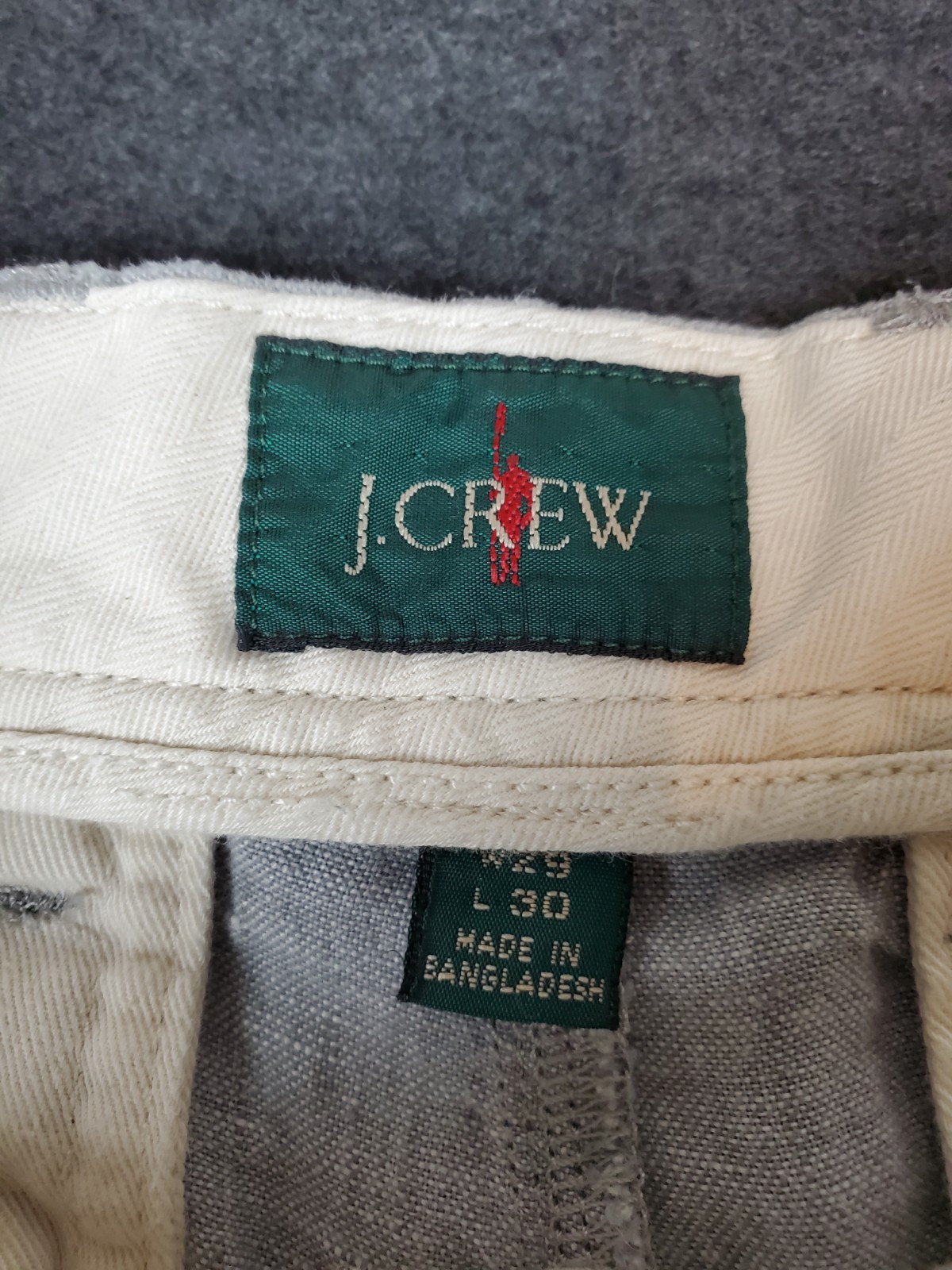J Crew Oarsman Mens 29×30 (30×27.5) 100% Linen Trousers Casual Blue Pants