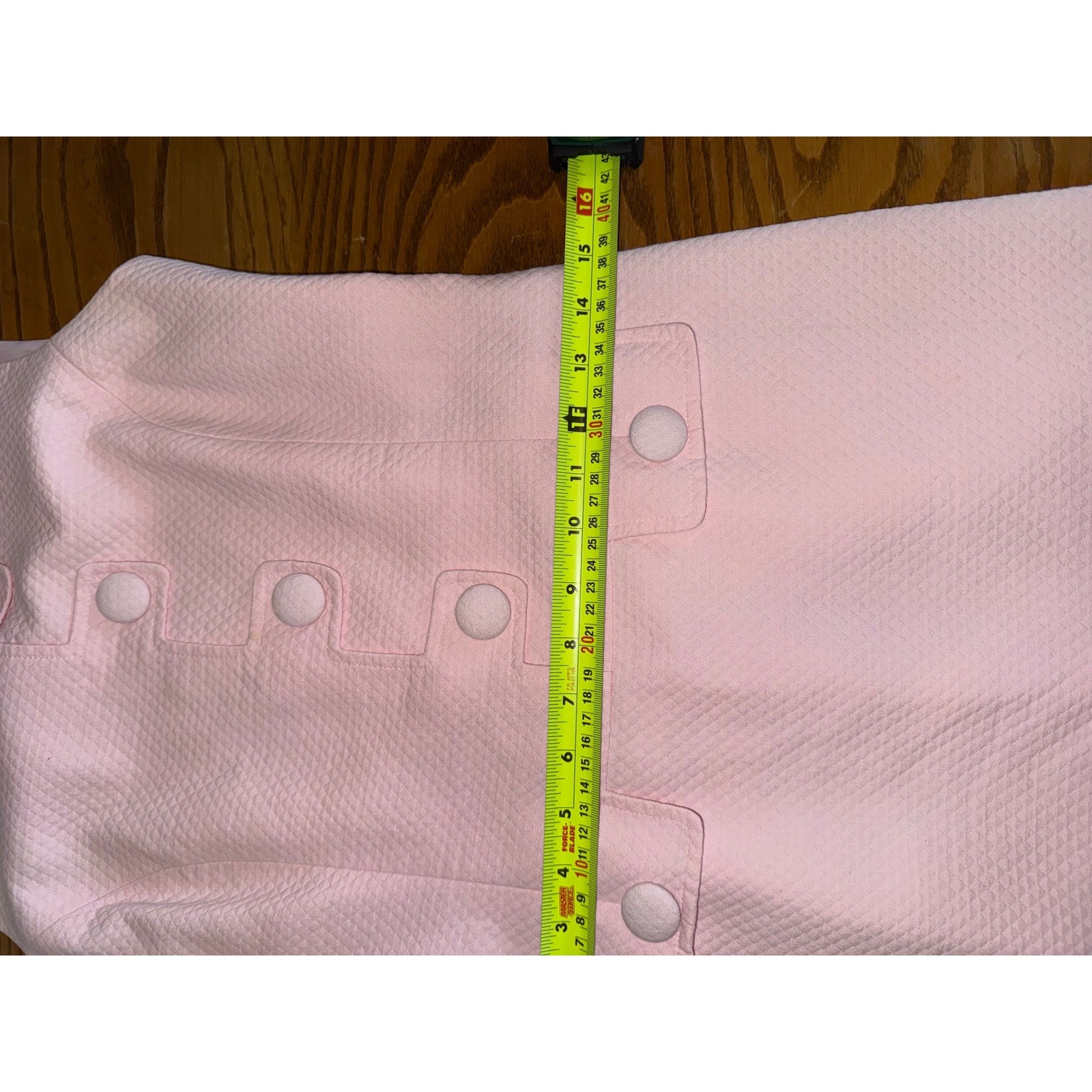 J. McLaughlin Pink Matelasse Sleeveless Shift Dress Button Front 4