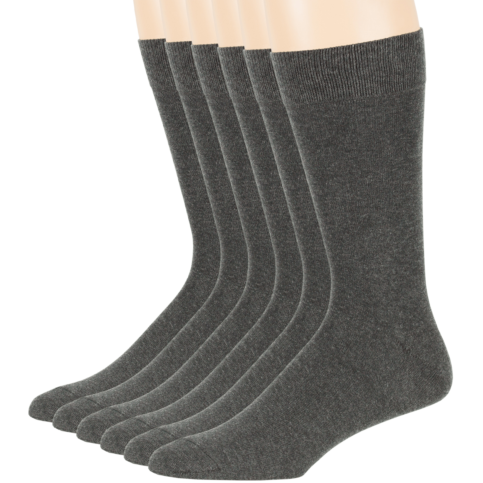 Men’s Cotton 4-6 Pack Dress Socks L/XL Black Brown Khaki Navy Grey Beige Burgund