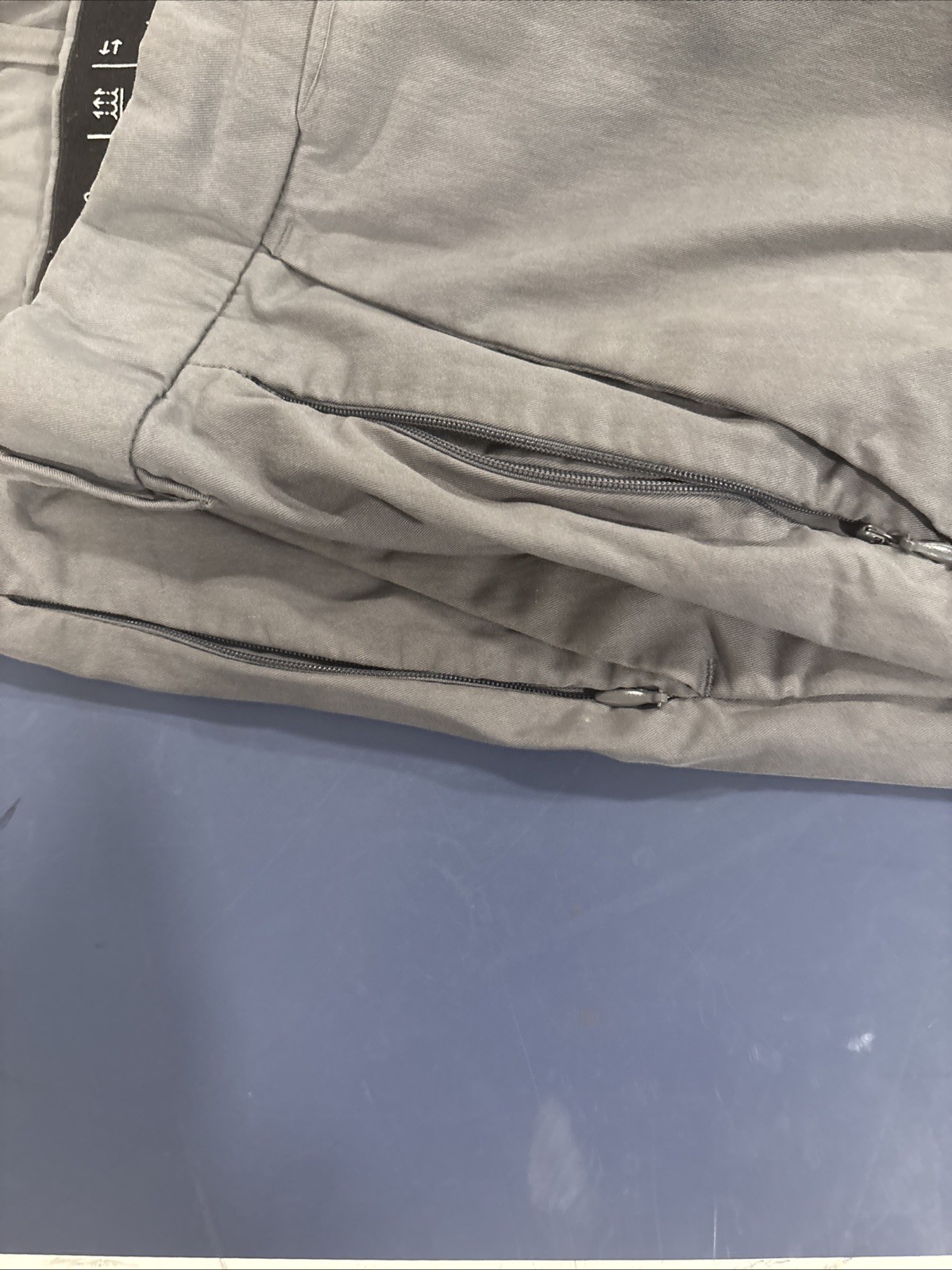 Goodfellow & Co. Men’s Gray Flat Front Casual Pants Button Zip 36 x 30 Solid