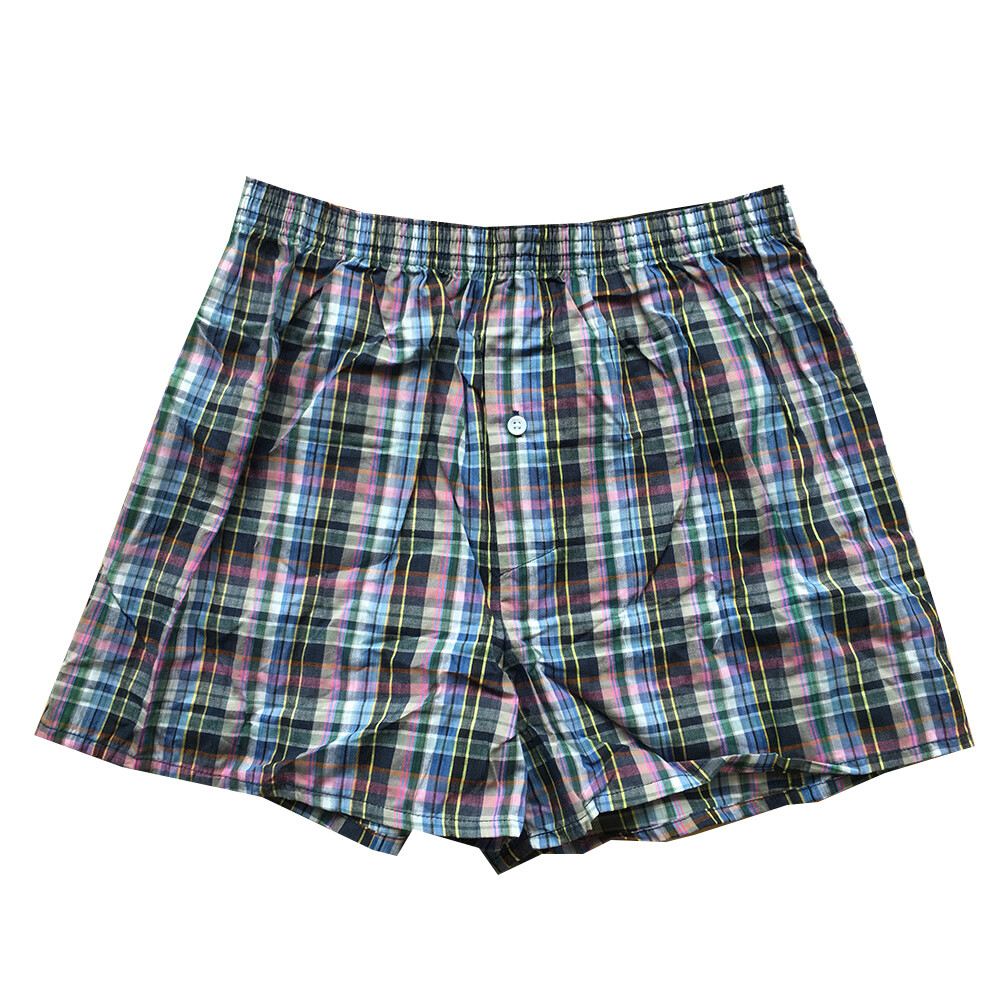 Random Color Woven Shorts Mens Cotton Underwear Oversized Short Pants Elastic