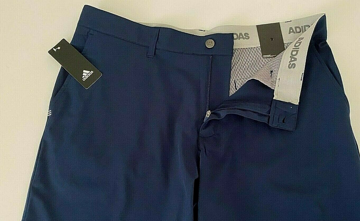NWT Adidas Ultimate 365 Stretch Golf Shorts 34 36 38 40 Solid Navy Blue Logo T3