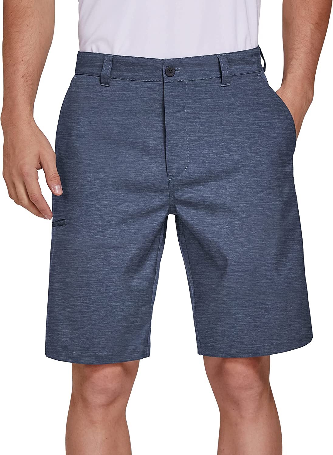 Men’s Golf Shorts Stretch Chino Lightweight Quick Dry Flat Front Work Half Pants