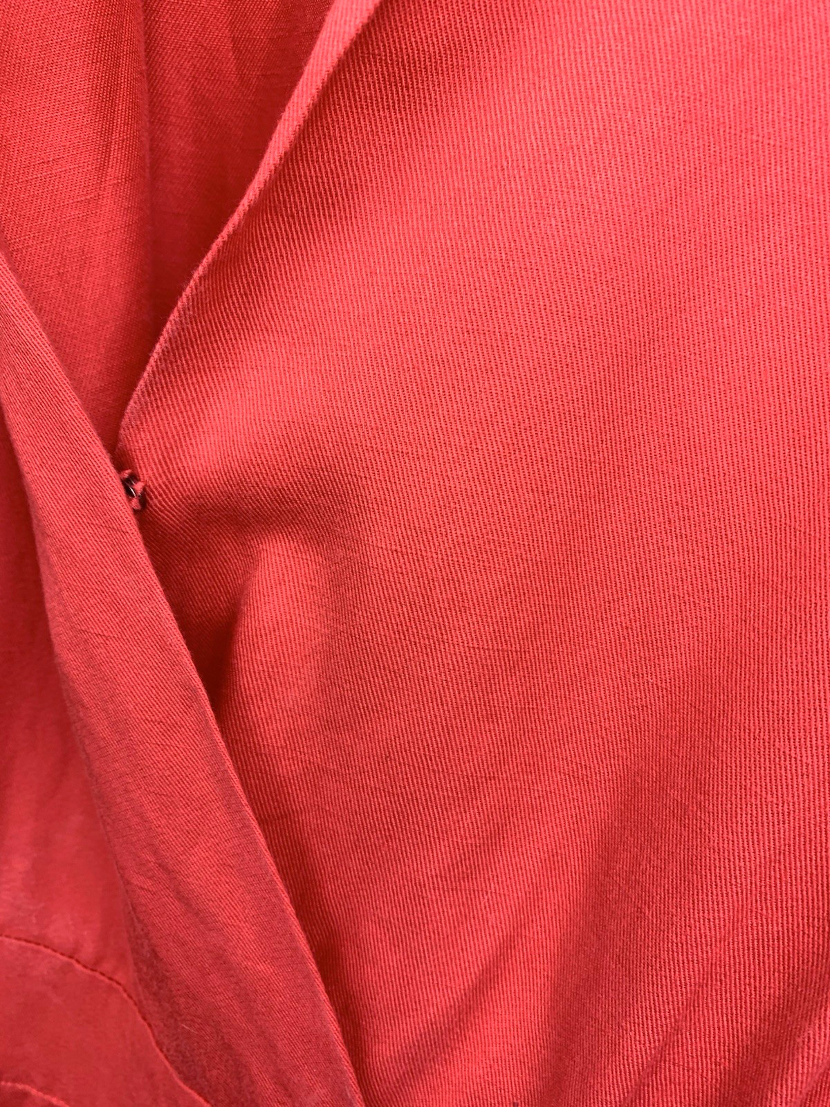 Reiss Emilie Midi Dress Linen Blend Size 4 Long Sleeve Watermelon Red