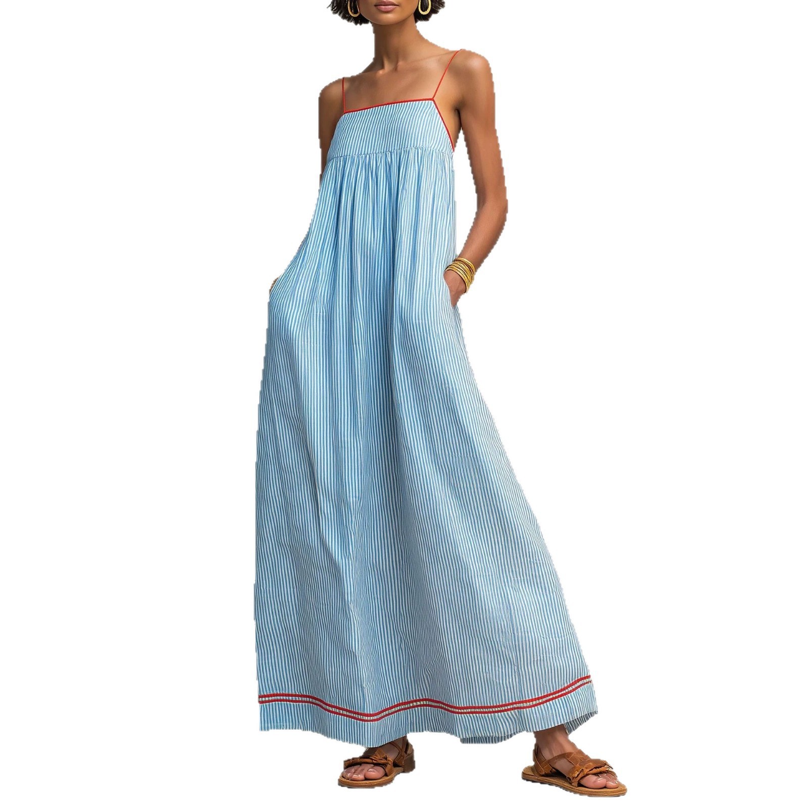 2026 Summer Fashion Casual Strapless and Sleeveless Women’s Long Skirt