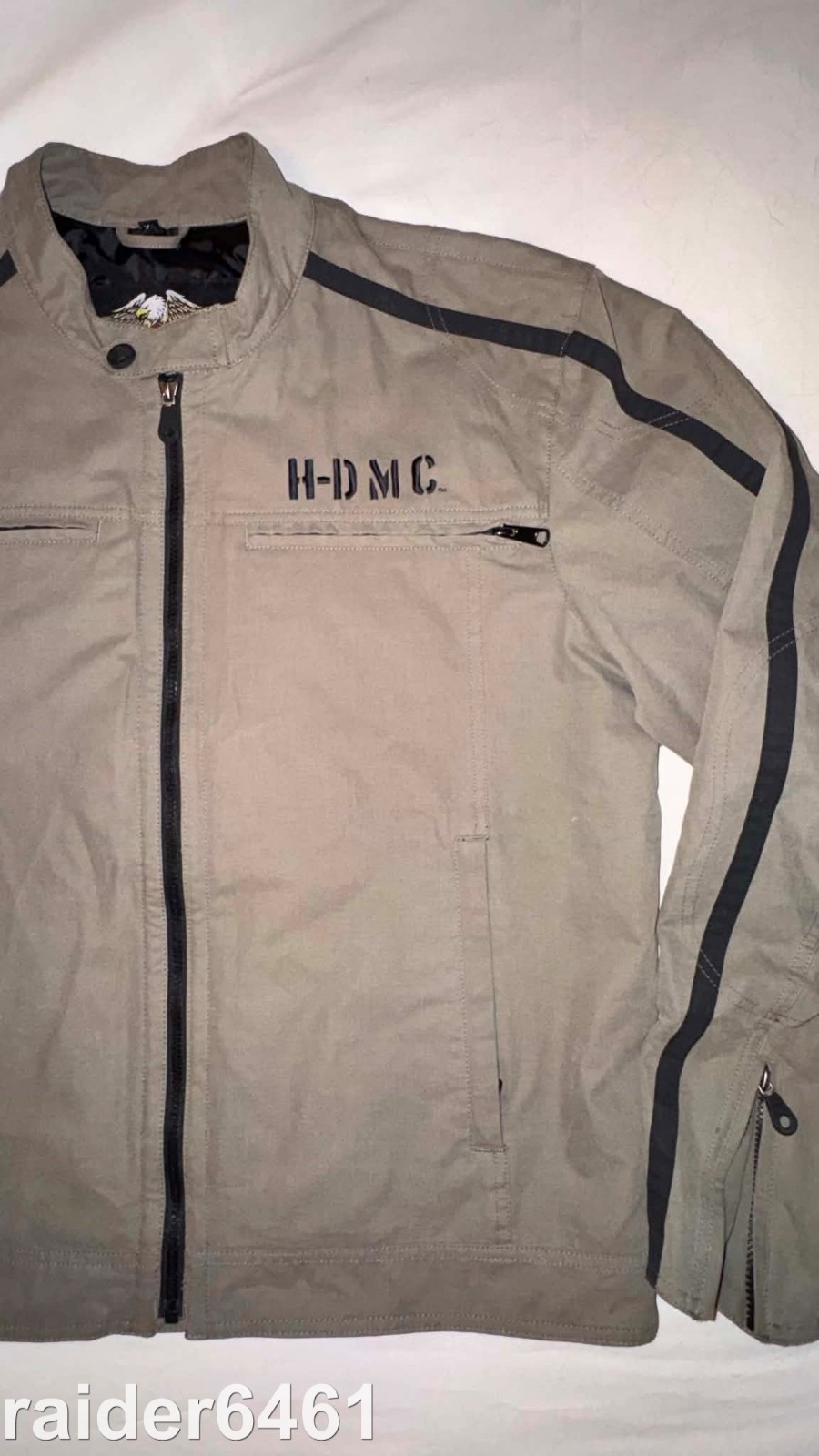 Harley-Davidson Men’s Jacket Khaki Green Cotton Full Zip XL H-DMC 971531-10VM