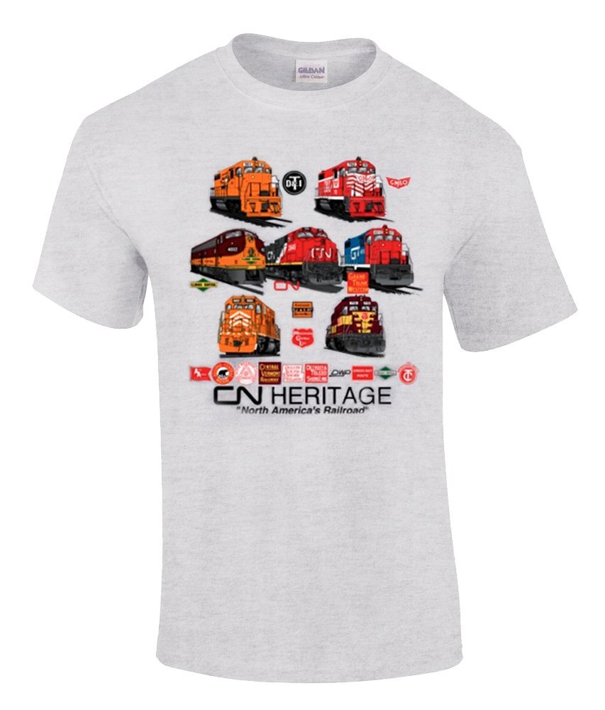 Canadian National Heritage Authentic Railroad T-Shirt Tee Shirt [102]