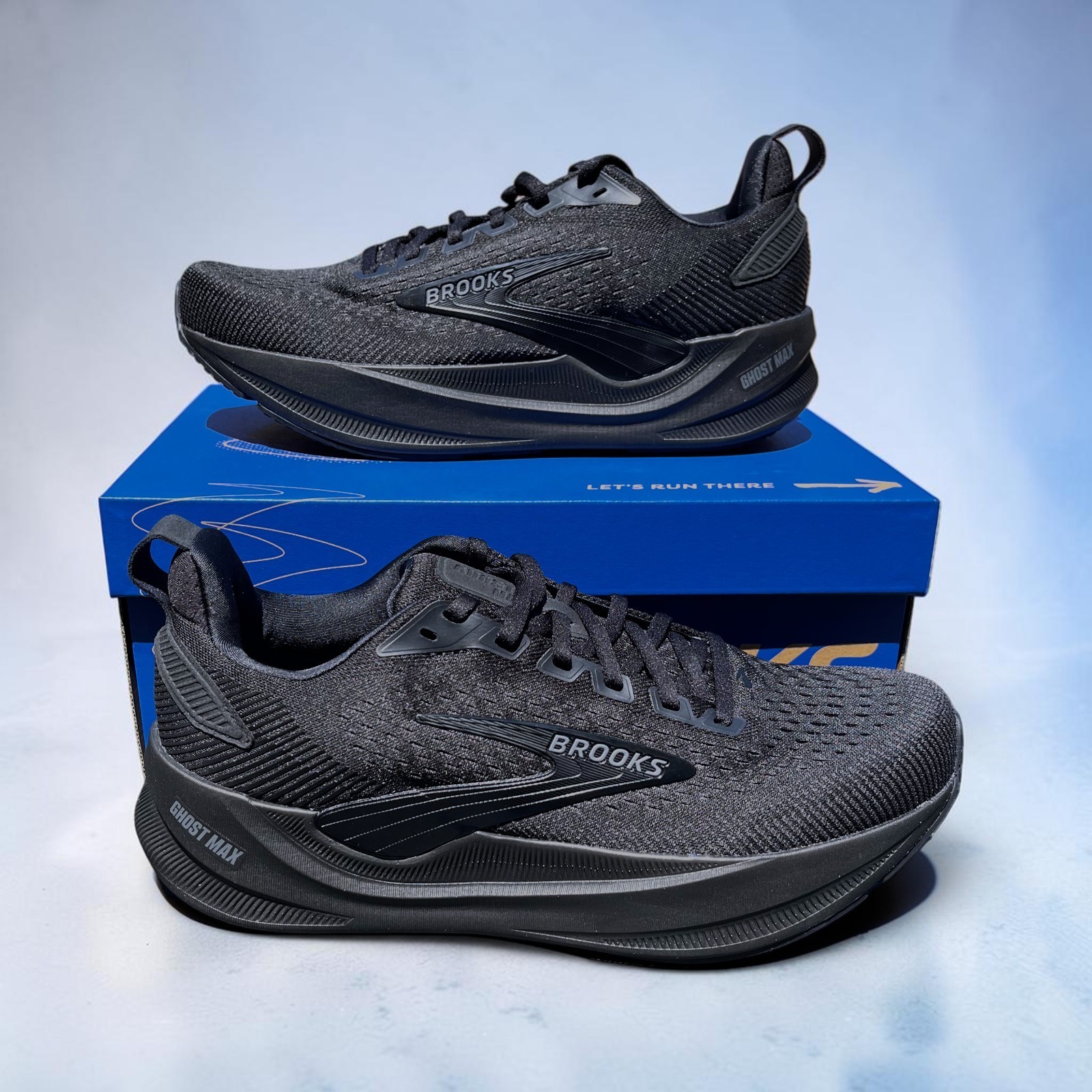 NEW Brooks Ghost Max 4 Men’s Black Running Sneakers Width D – Various Sizes