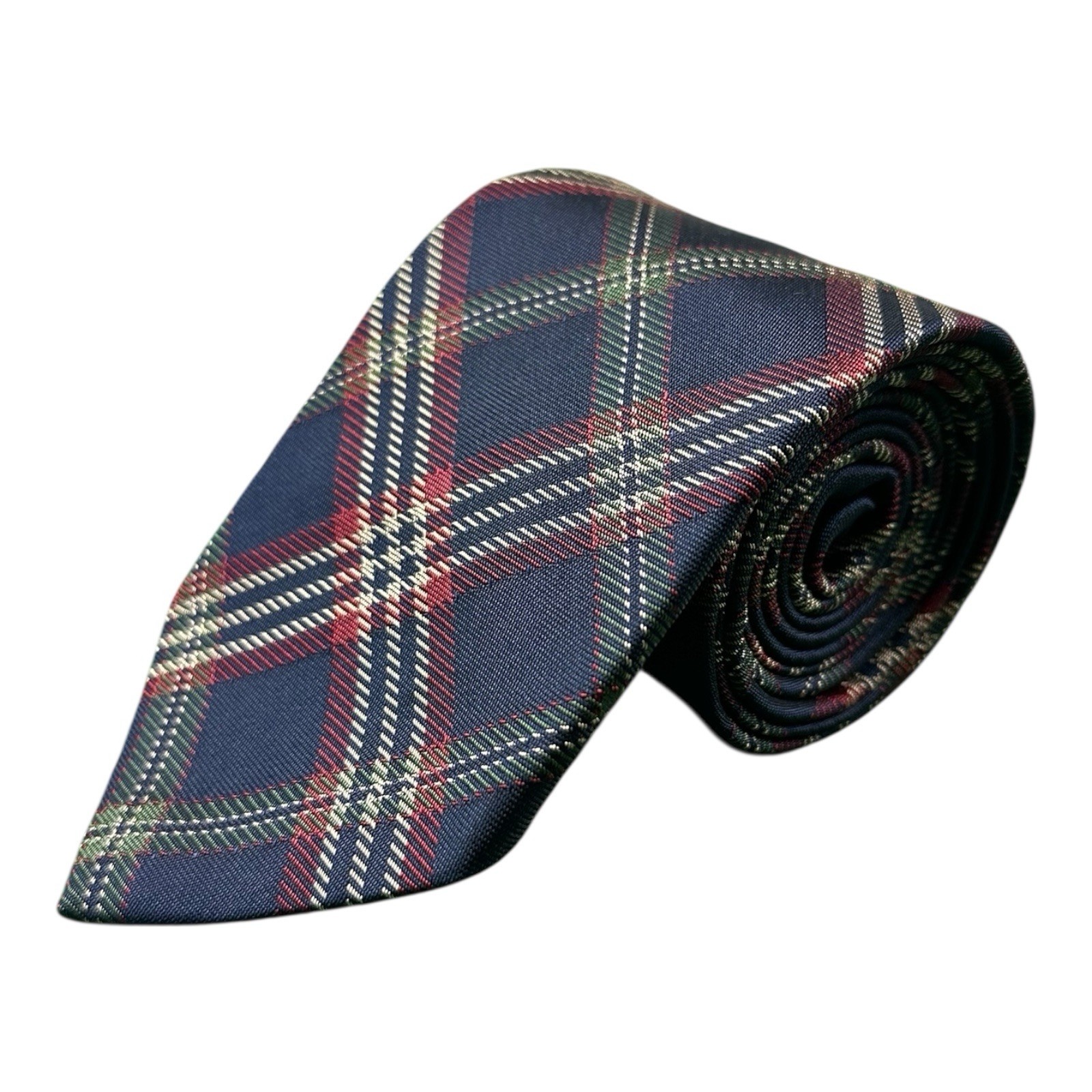 Brooks Brothers Current Navy Red Green Check Silk Men’s Tie 3.25 In NWT