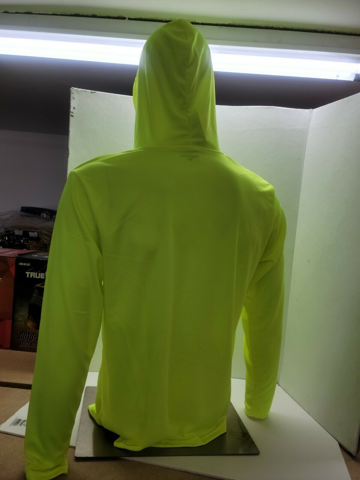 Hi Vis Long Sleeve Safety Shirt With Hoodie, Polyester Birdeye Mesh Fabric