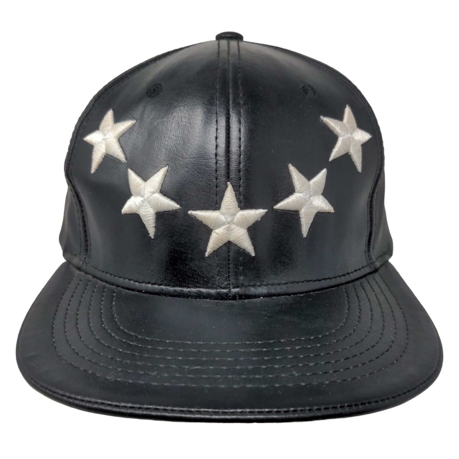 Hatco Men’s Slideback Hat Black Adjustable 100% Polyurethane Stars