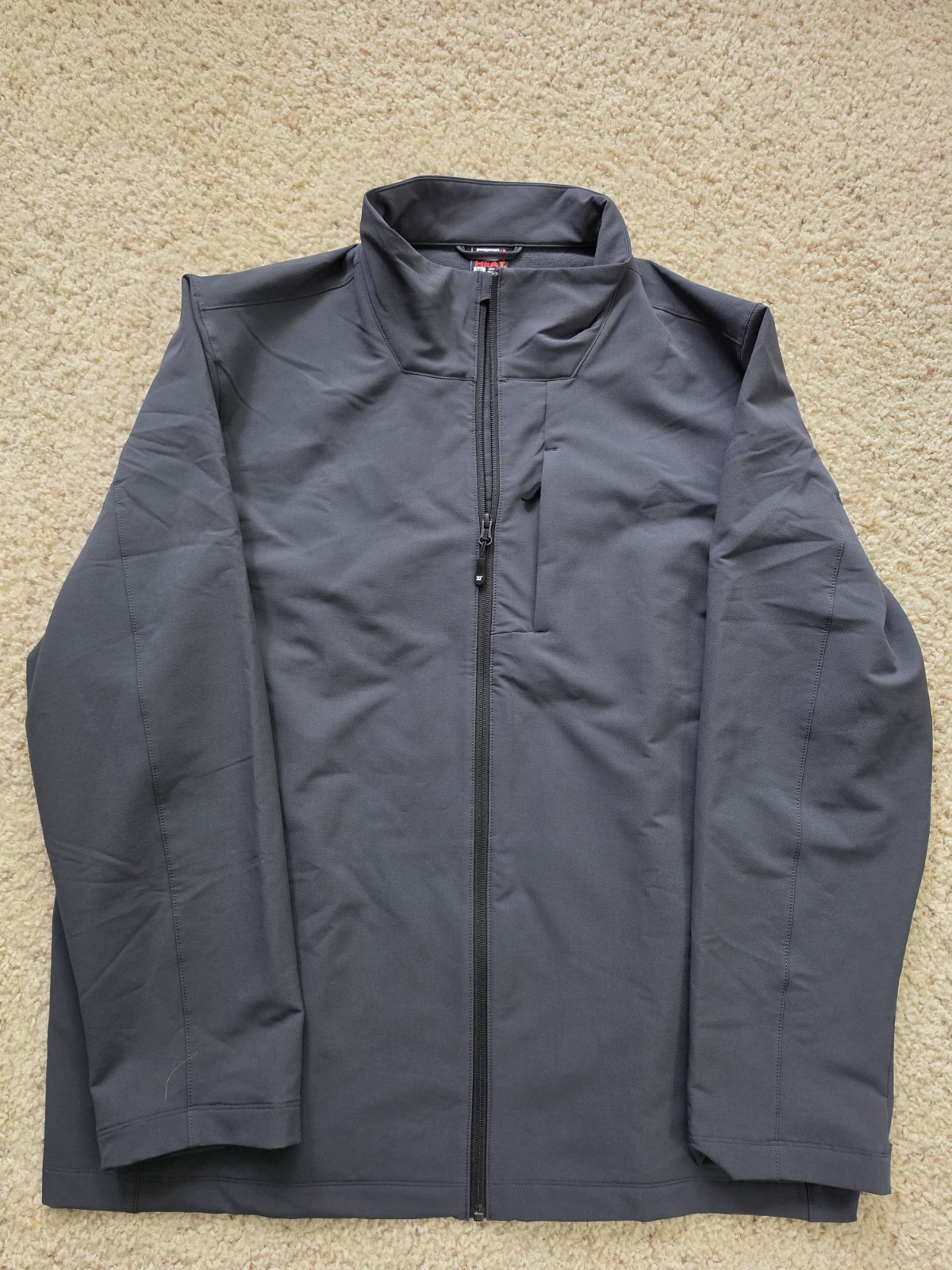 32 Degrees Men’s XXL Gray Softshell Jacket Full Zip Stand-Up Collar