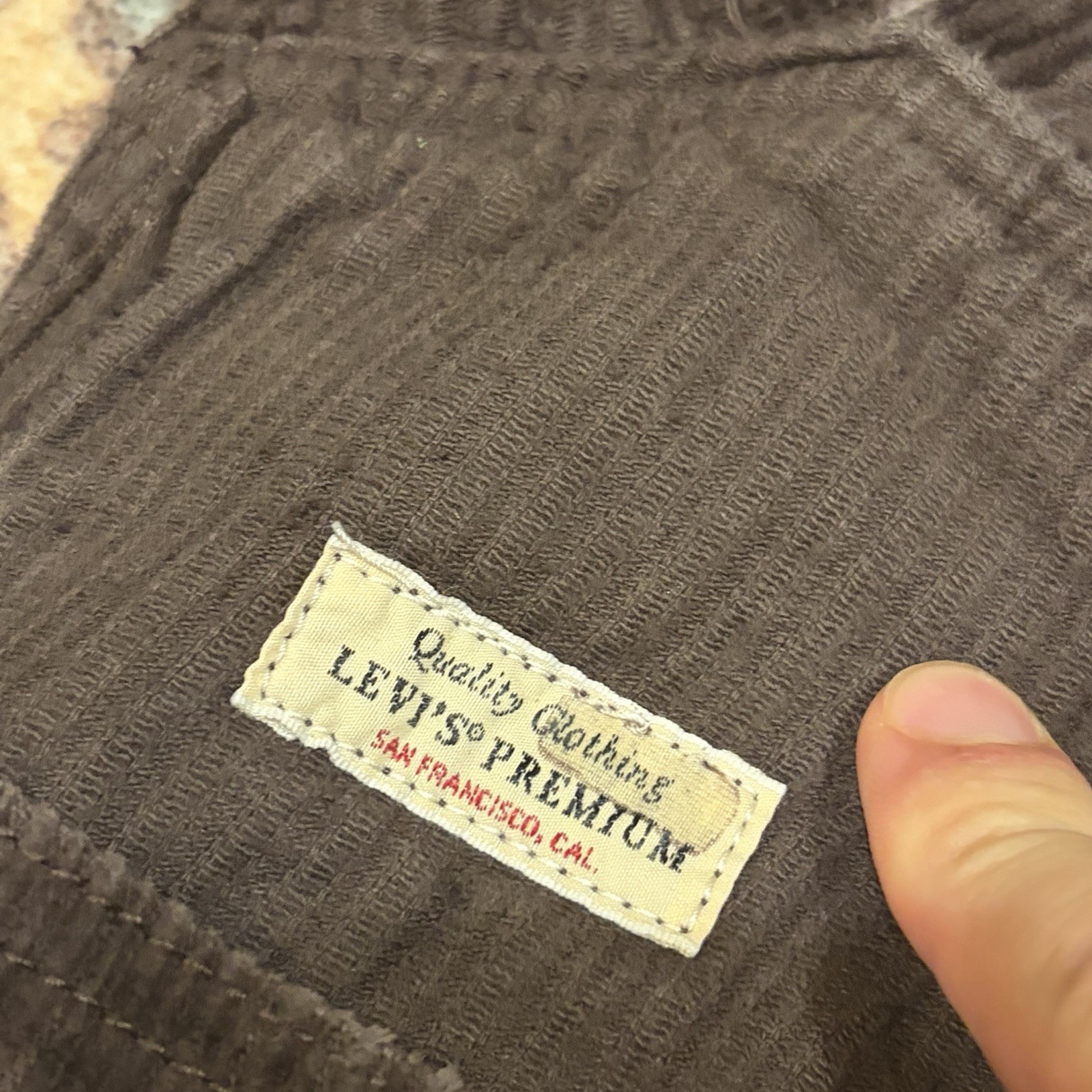 Levi’s Premium Corduroy Overalls Women’s Medium Brown Wide Leg Bib Overalls
