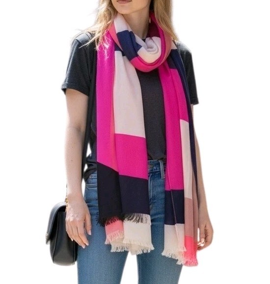 KATE SPADE New York $149 Pink, Blue, Ivory, Print Scarf/Wrap
