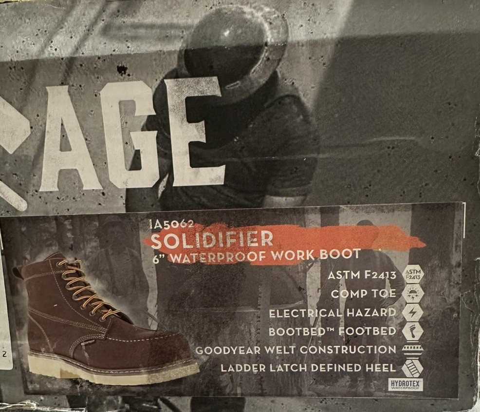 Iron Age Steel Toe Oil Resistant Work Boots Men Size 14