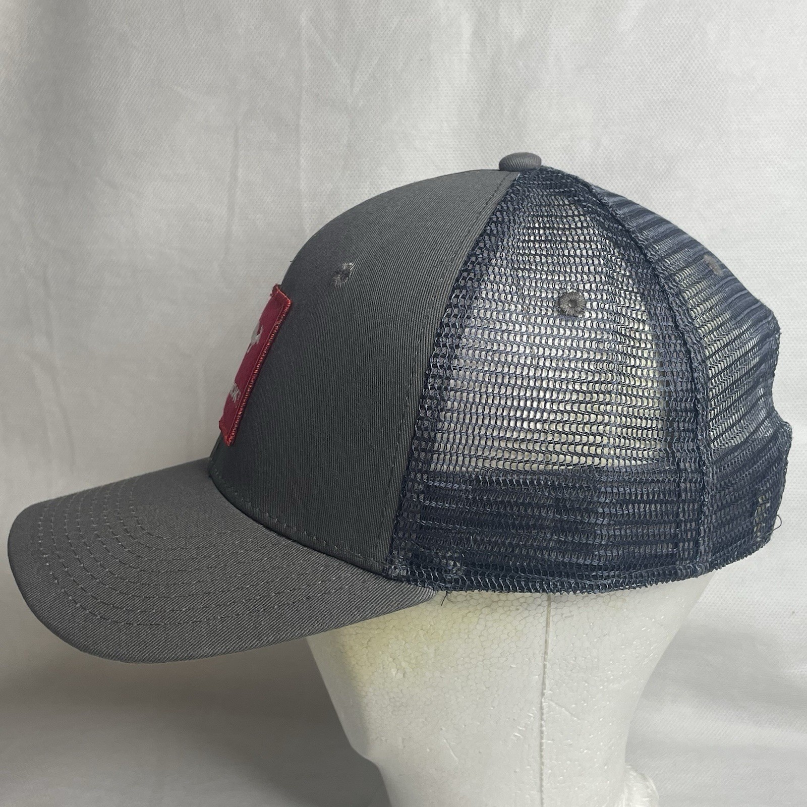 Kammok Trucker Hat Red Kangaroo Logo Gray Unisex Mesh Adjustable Snapback Cap