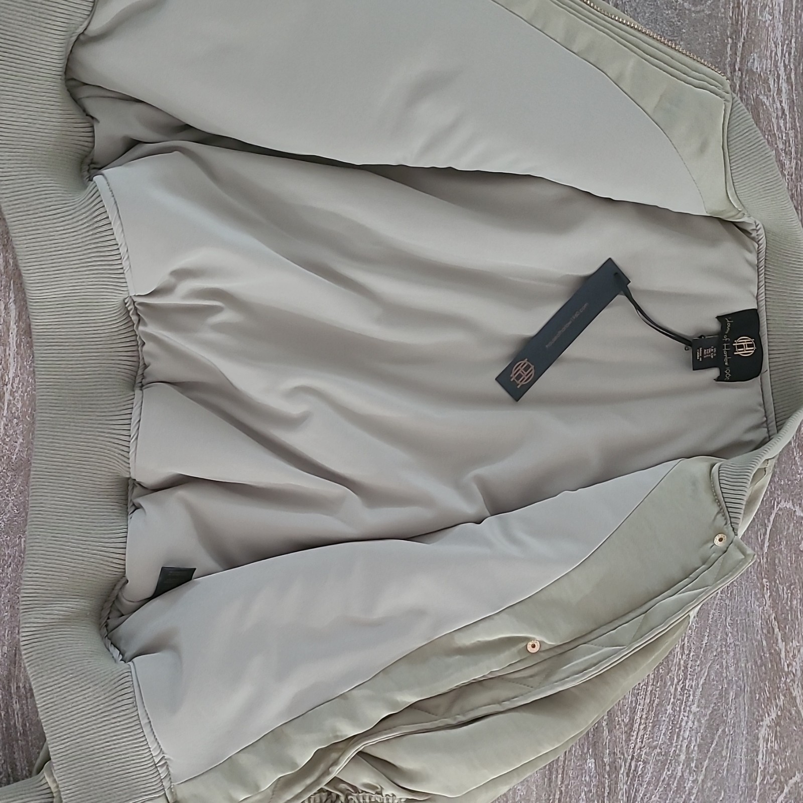 House of Harlow 1960 Women’s Green Bomber Jacket Size S Full Zip Pockets