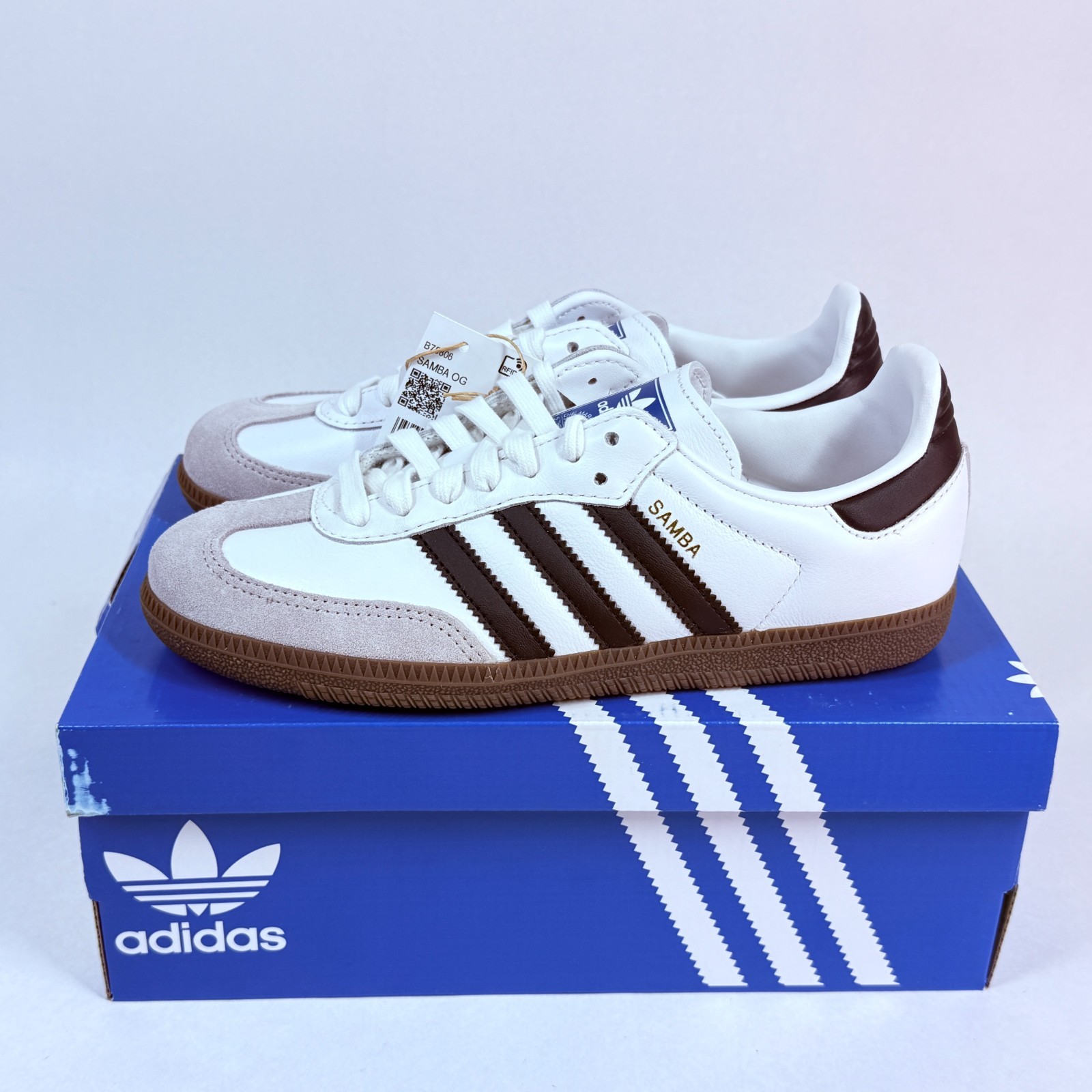 Adidas Samba OG White / Clear Granite Women’s Size 6 – New In Box (NIB)