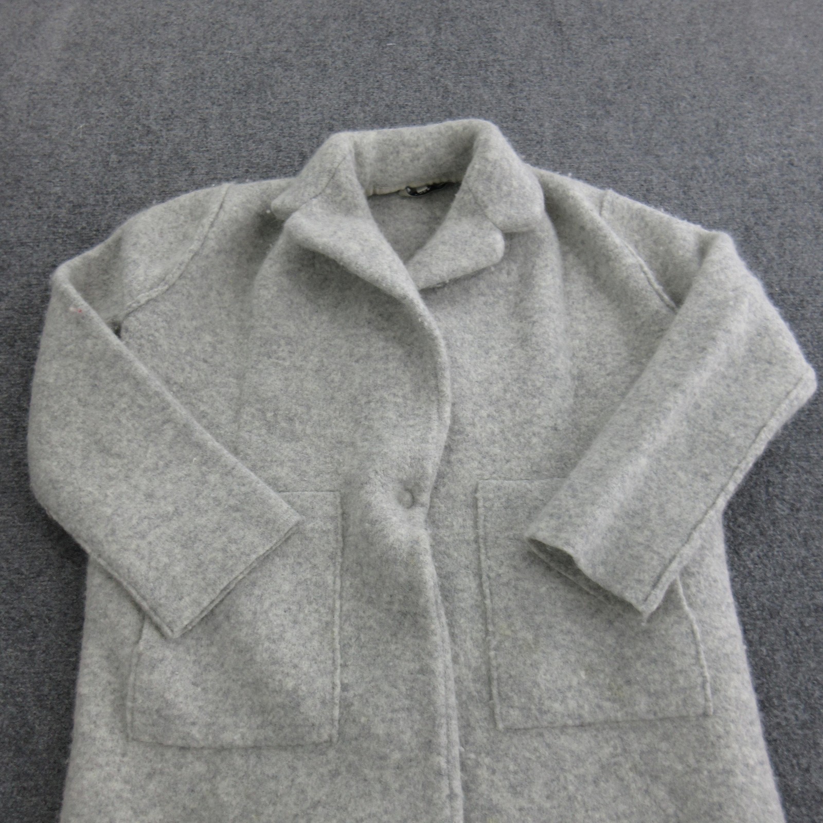 Vince Coatigan Womens Small Gray Merino Wool Alpaca Knit Open Front Pockets