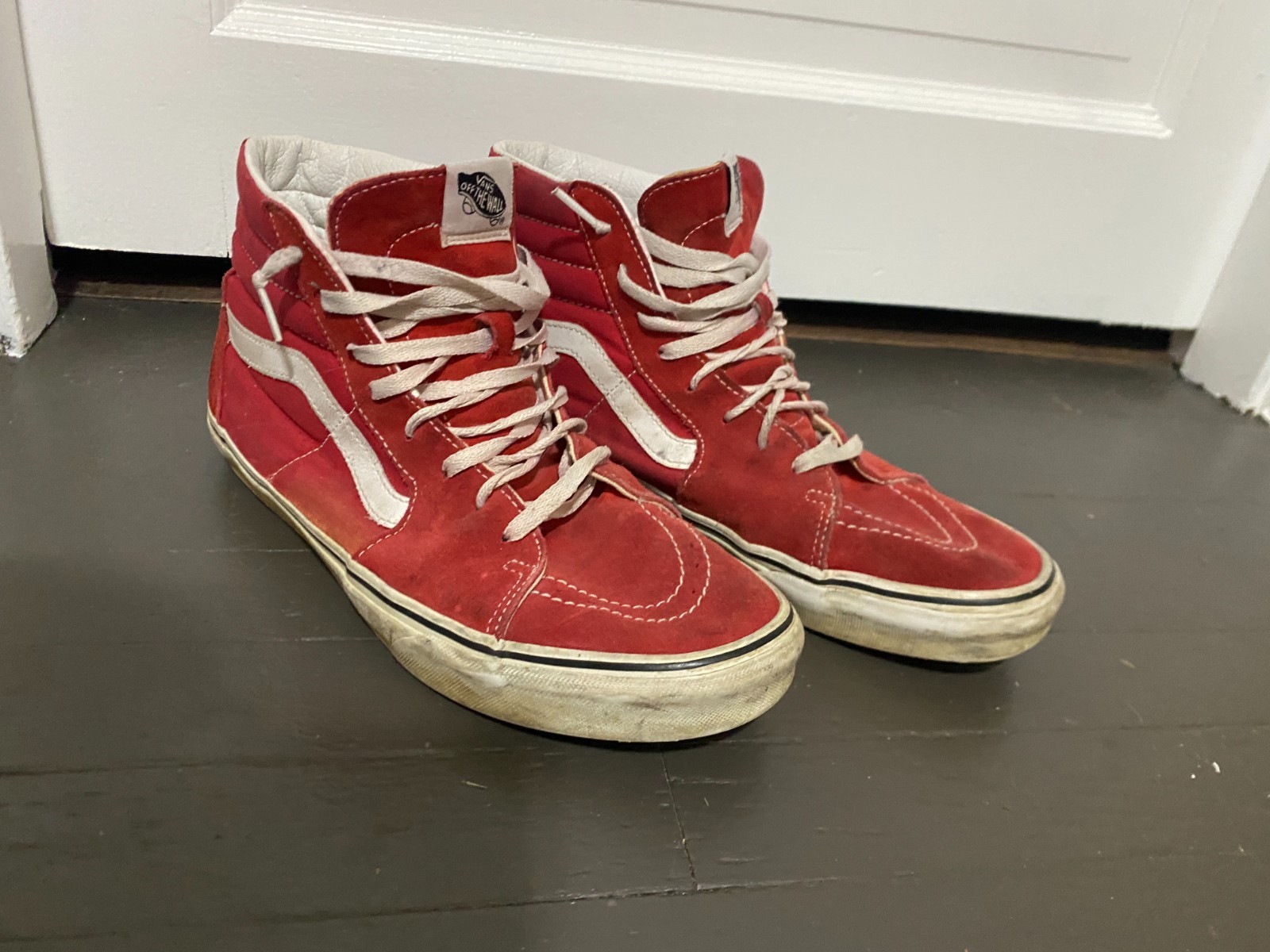 Size 12 – Vans Sk8- High Racing Red