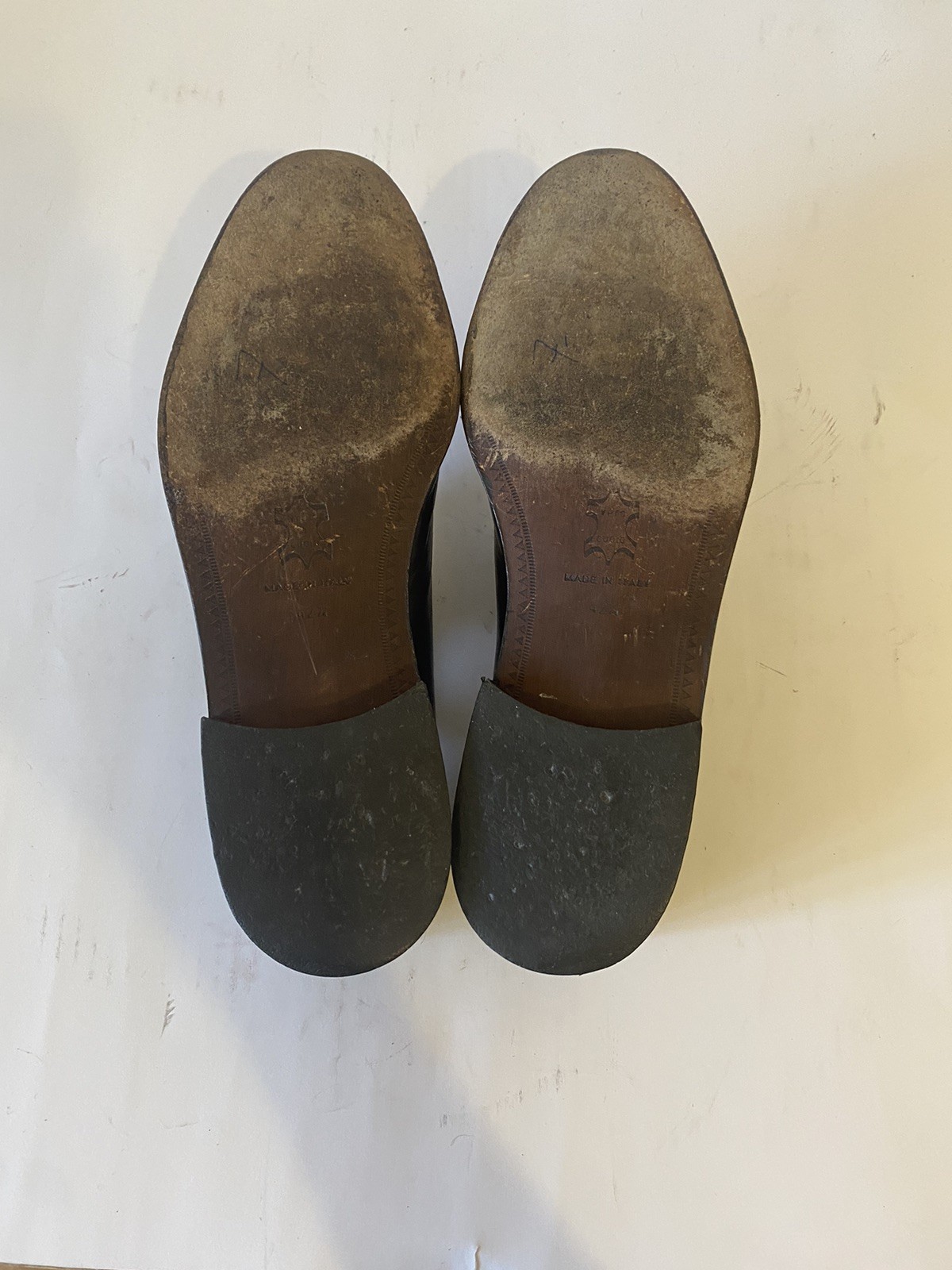 Mario Doria Black Patent Leather Cap Toe Oxford Tuxedo Dress Shoes Size 9.5 US
