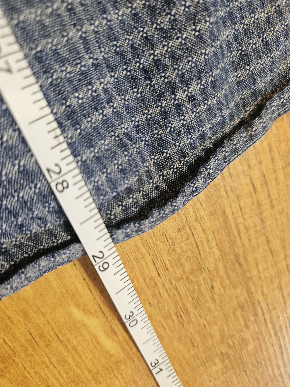 GUSTIN classic fit large INDIGO DYE CONE DENIM JACQUARD 6oz fabric shirt USA