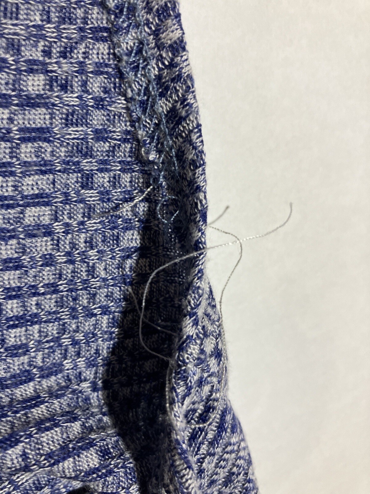 Olive Rae static blue open duster sweater pockets medium made in USA all seasons