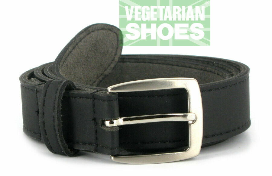 Vegetarian Shoes Town Belt Black – Vegan belt ships from USA – Made in England