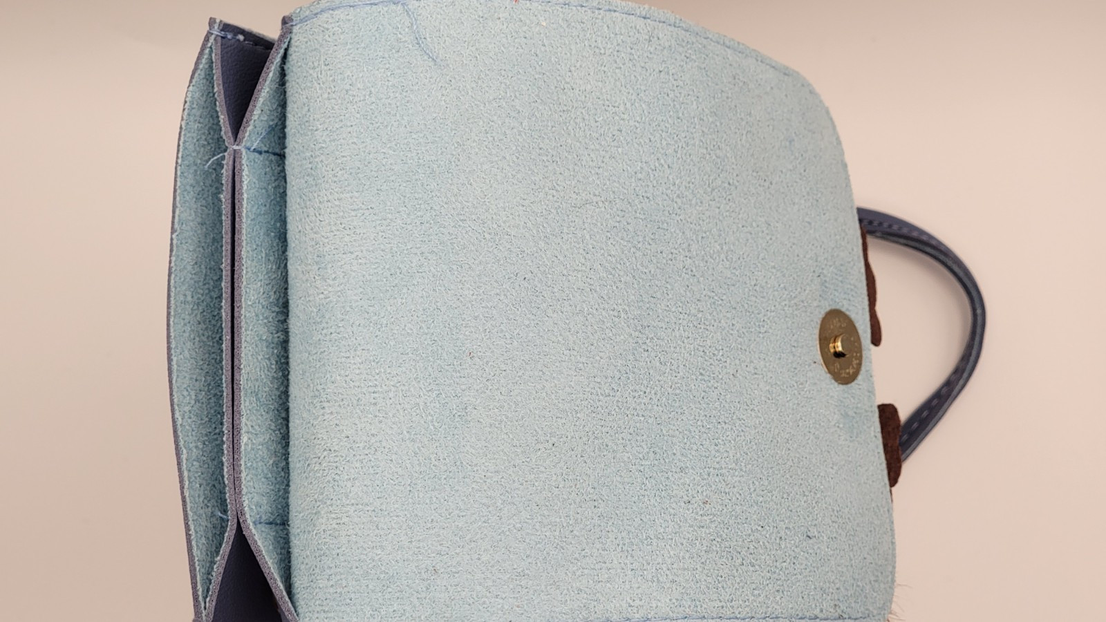 Archies Fashion Owl Crossbody Purse. Faux Leather In Blue.