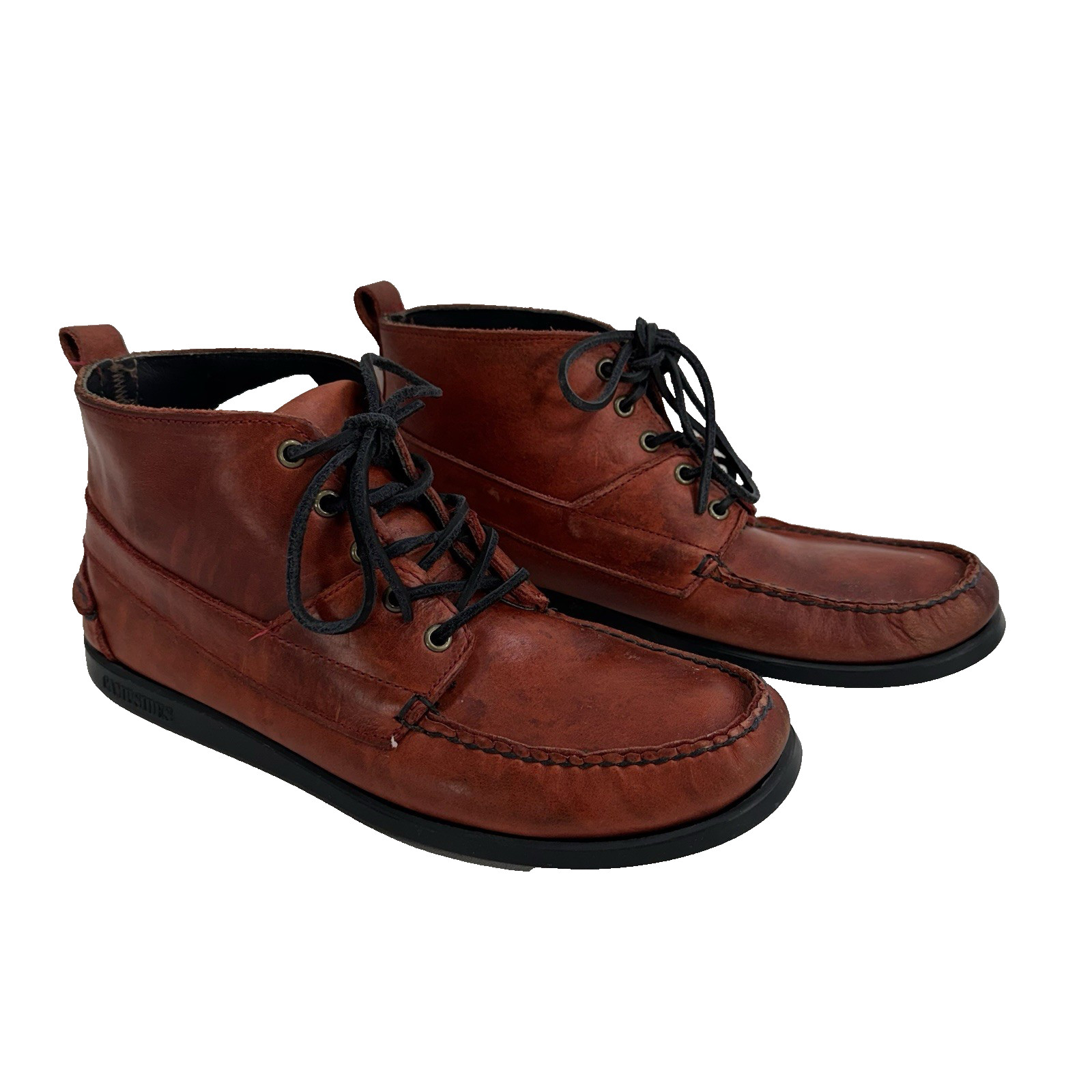 Ronnie Fieg By Sebago Men’s 12 M Terracotta Leather Docksides Ankle Boots