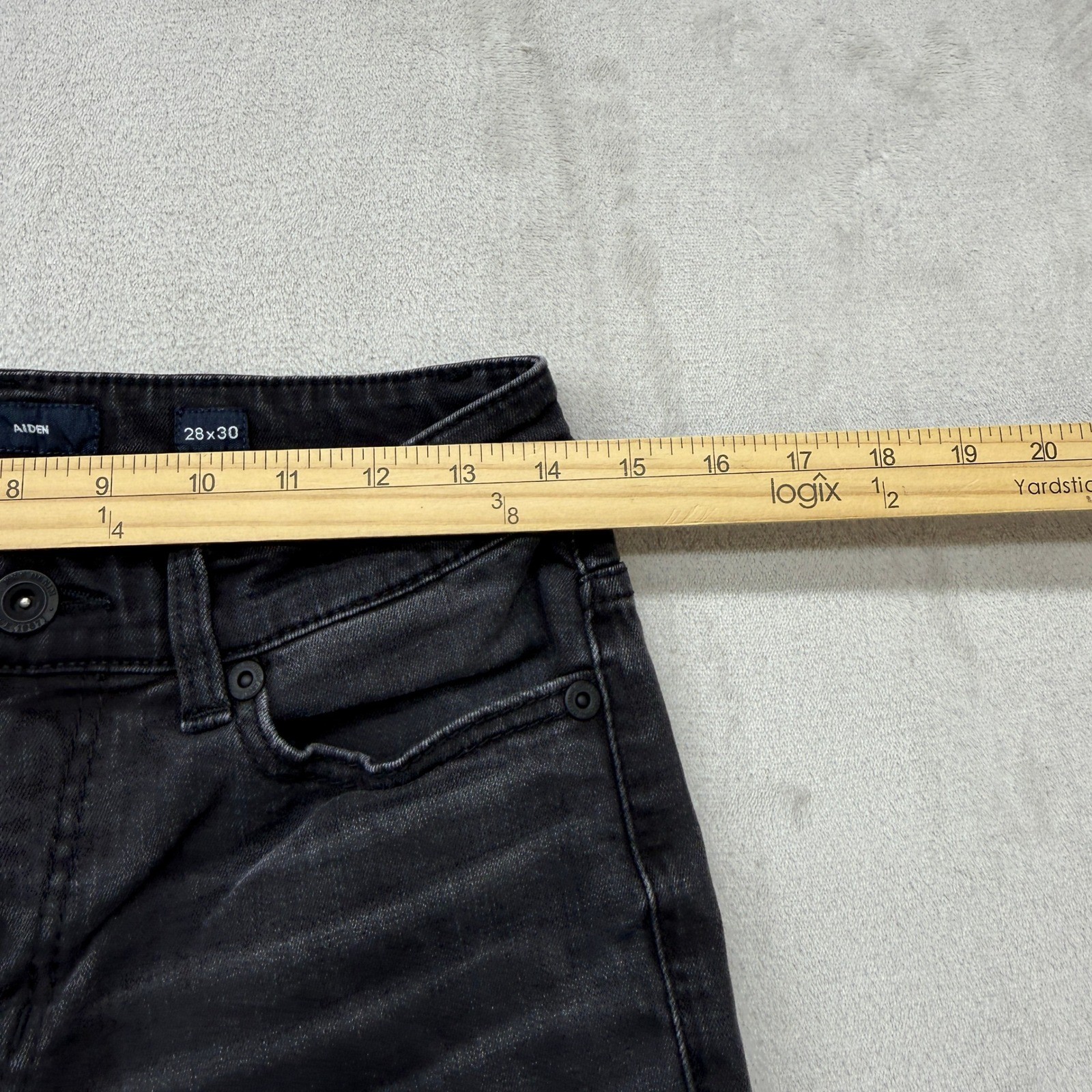BKE Jeans Mens 28×30 Black Aiden Slim Straight Jeans Faded Stretch Denim Preppy