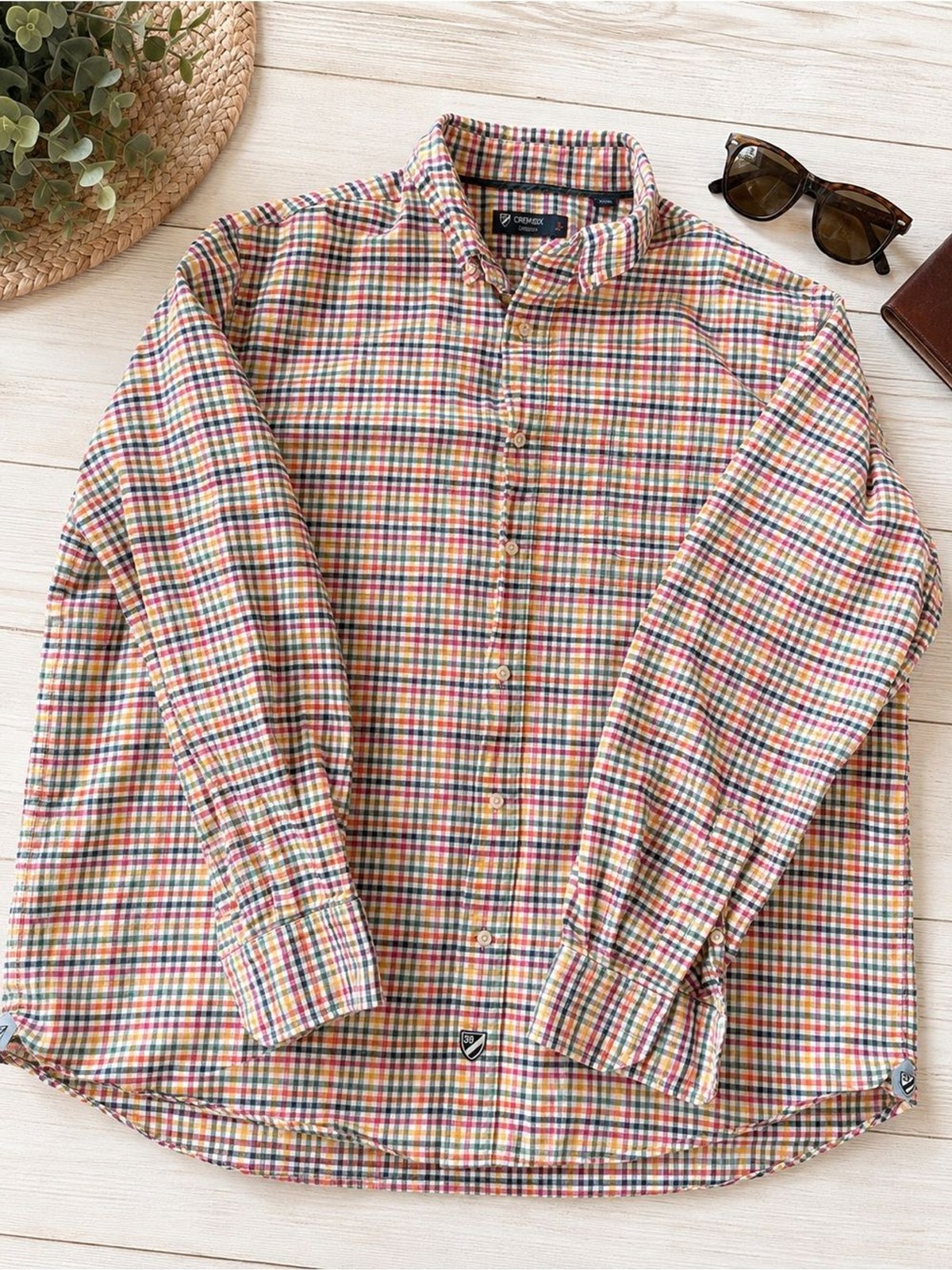Cremieux Classics Men’s Multicolor Plaid Cotton Button-Down Shirt | Size XL