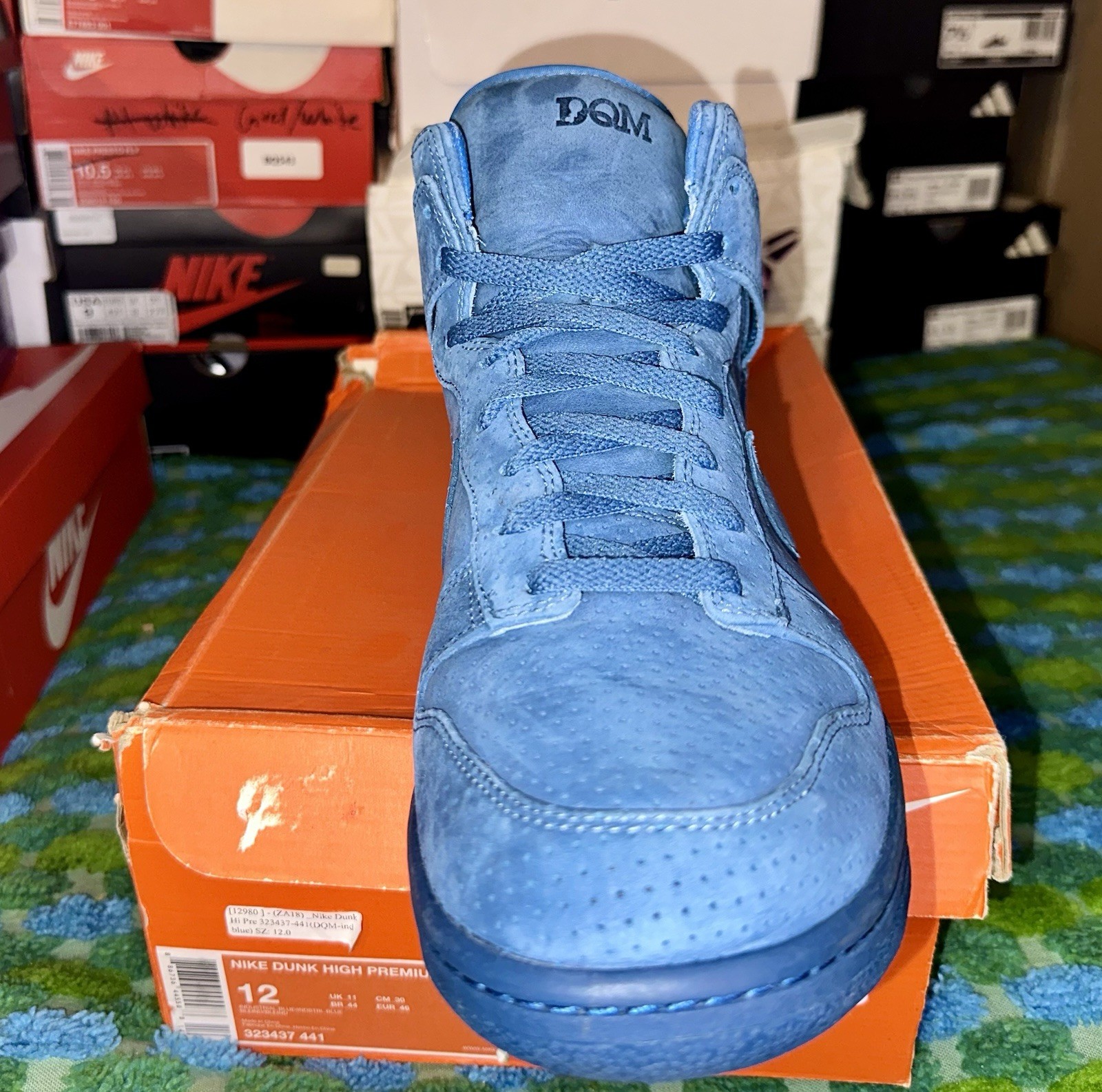 Nike Dunk Premium High DQM Industrial Blue Suede 12m 2008 323437-441