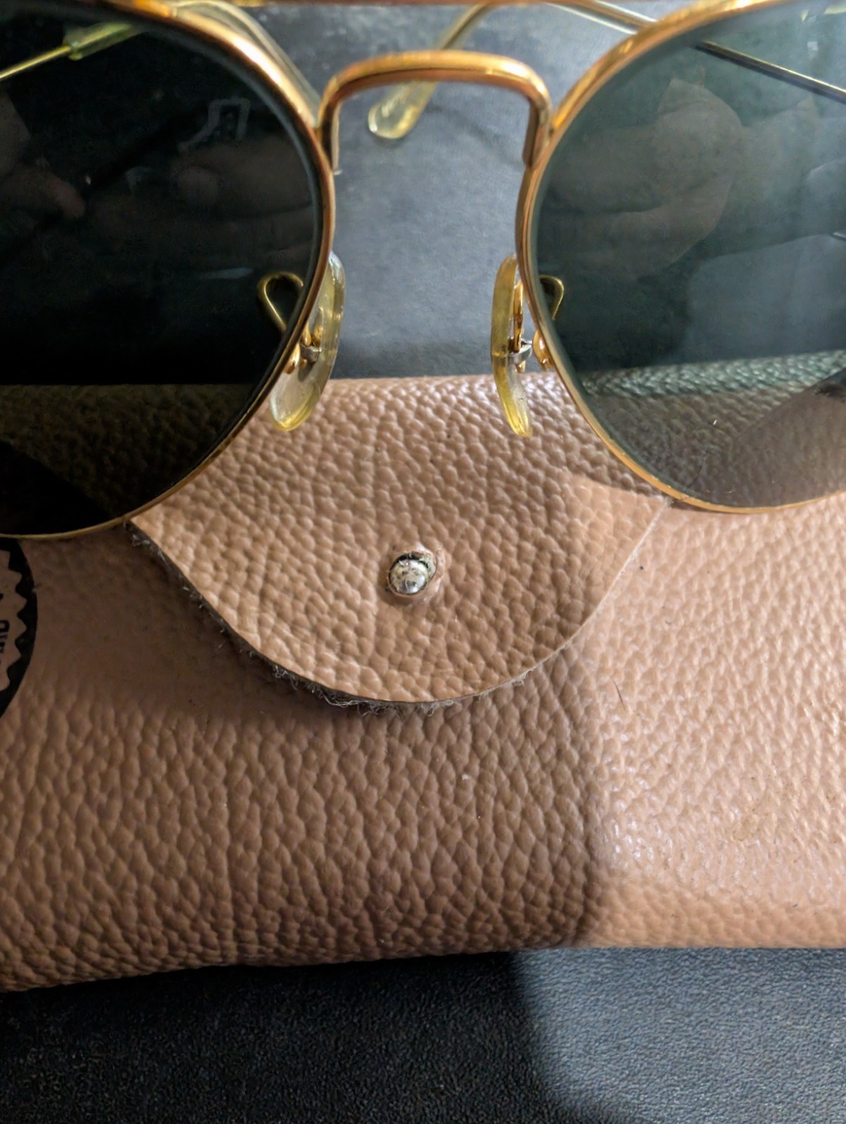 Vintage B&L Ray-Ban Aviator 58[]14 Gold Sunglasses G-15 Mint Lenses