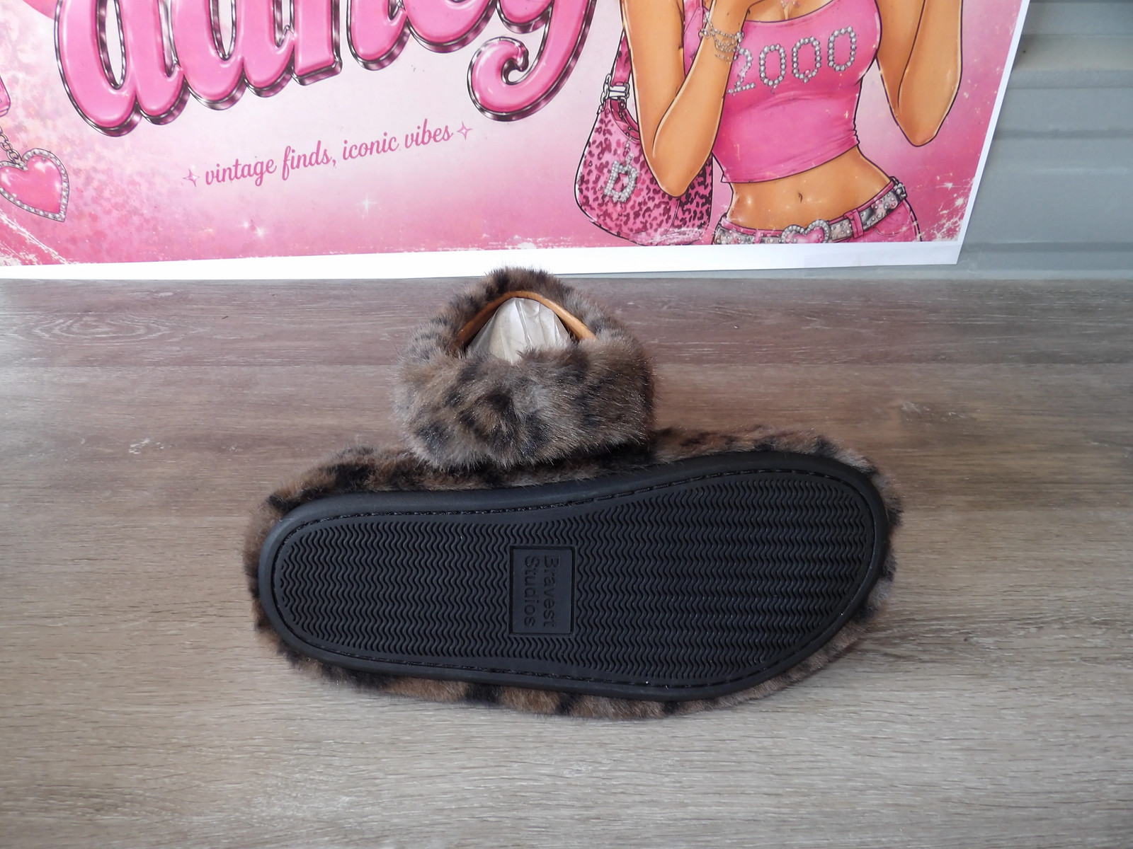 Bravst Studios Dark Leopard Claw Mules – Leopard Brown/Black (Size US 7)