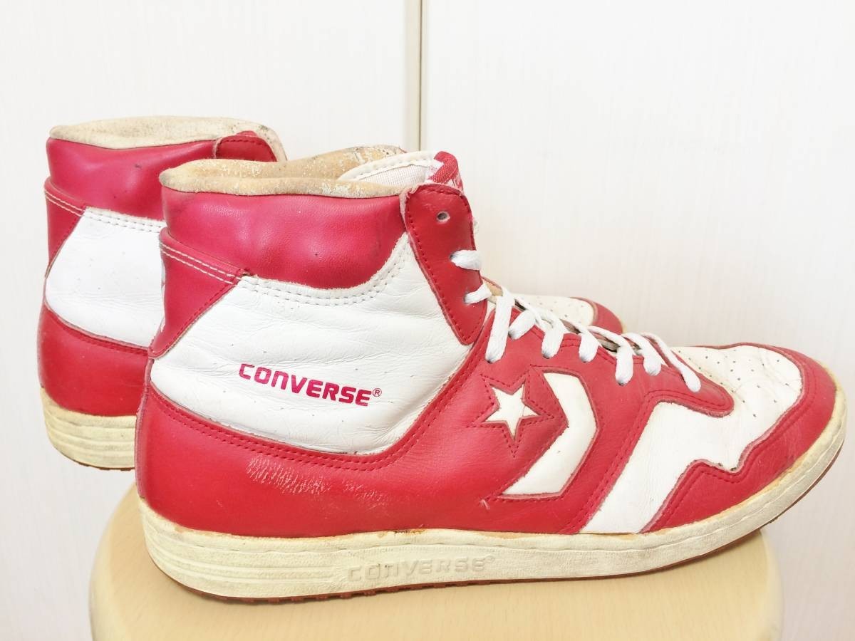 Converse 80s Vintage Sneakers WEAPON HI Red White Men’s Shoes