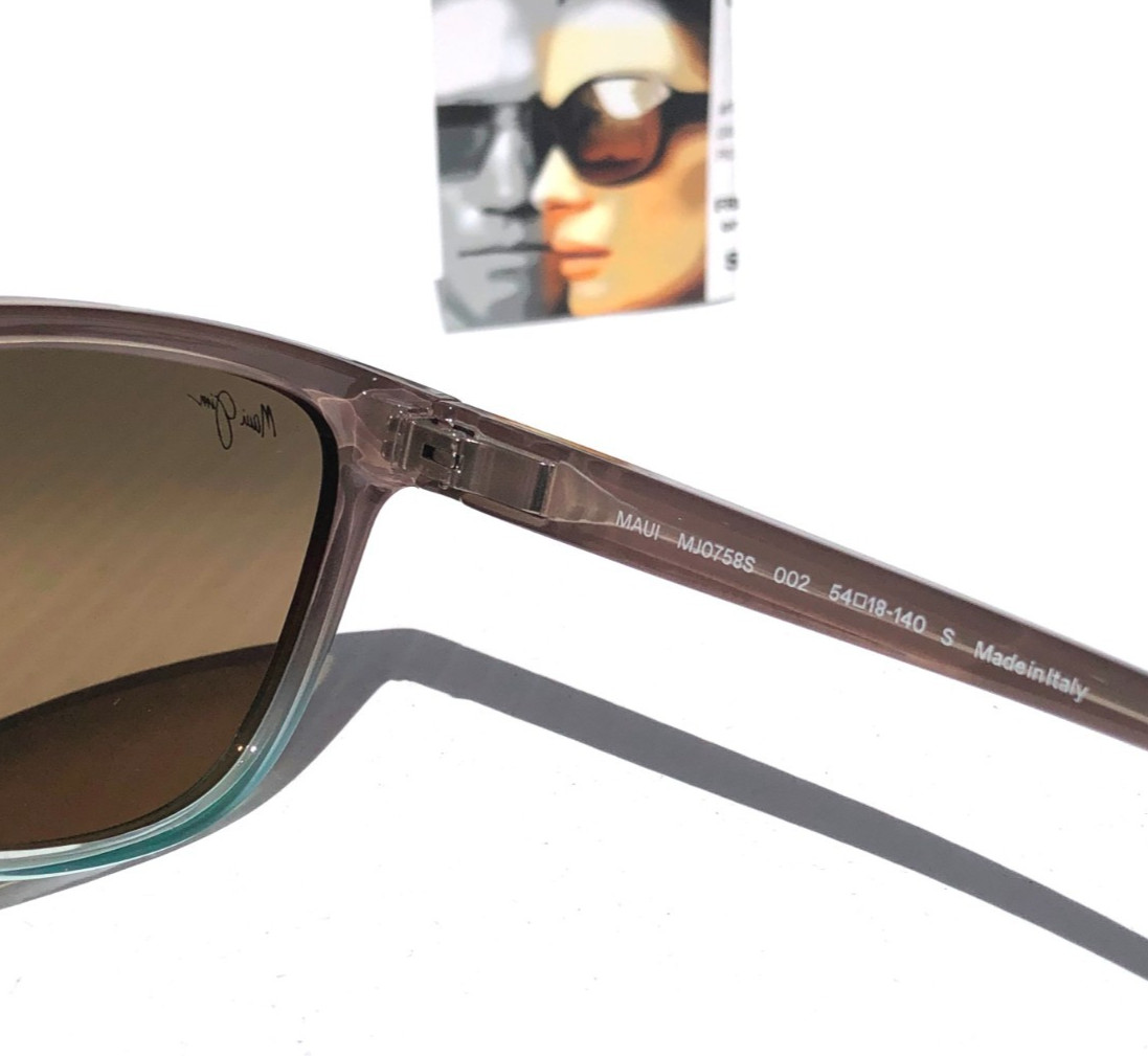 NEW Maui Jim HONI Sandstone & Blue POLARIZED HCL Bronze GLASS Sunglass HS758-22B